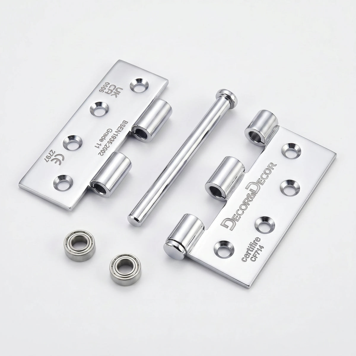 Ball Bearing Fire Rated Door Hinges - 102mm - Pair -  Polished Chrome – view 6