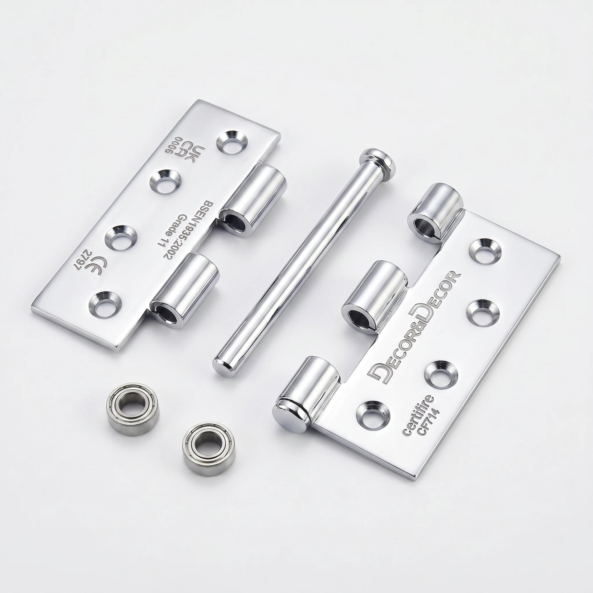 Ball Bearing Fire Rated Door Hinges - 102mm - Pair -  Polished Chrome – view 6