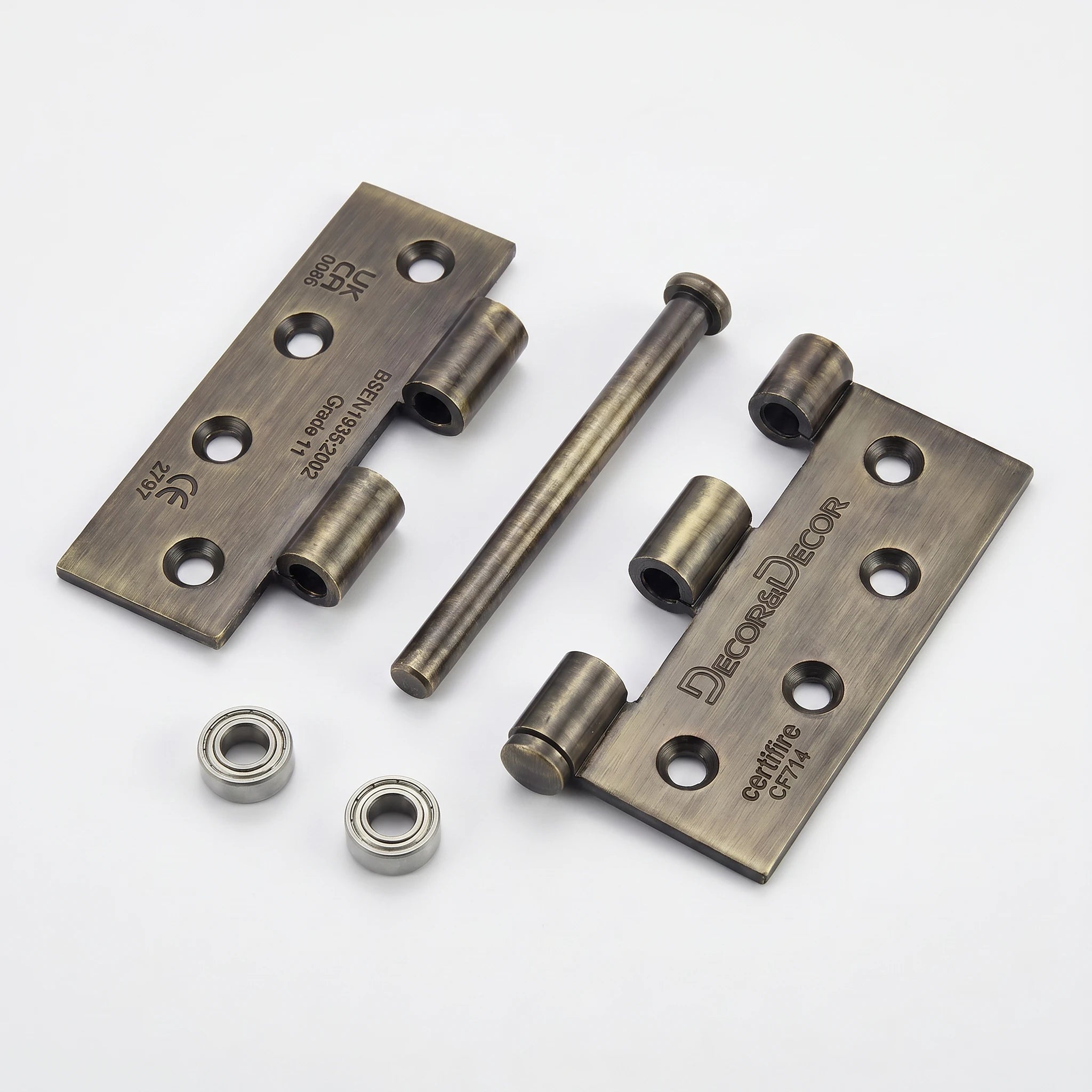 Ball Bearing Fire Rated Door Hinges - 102mm - Pair - Antique Brass – view 6