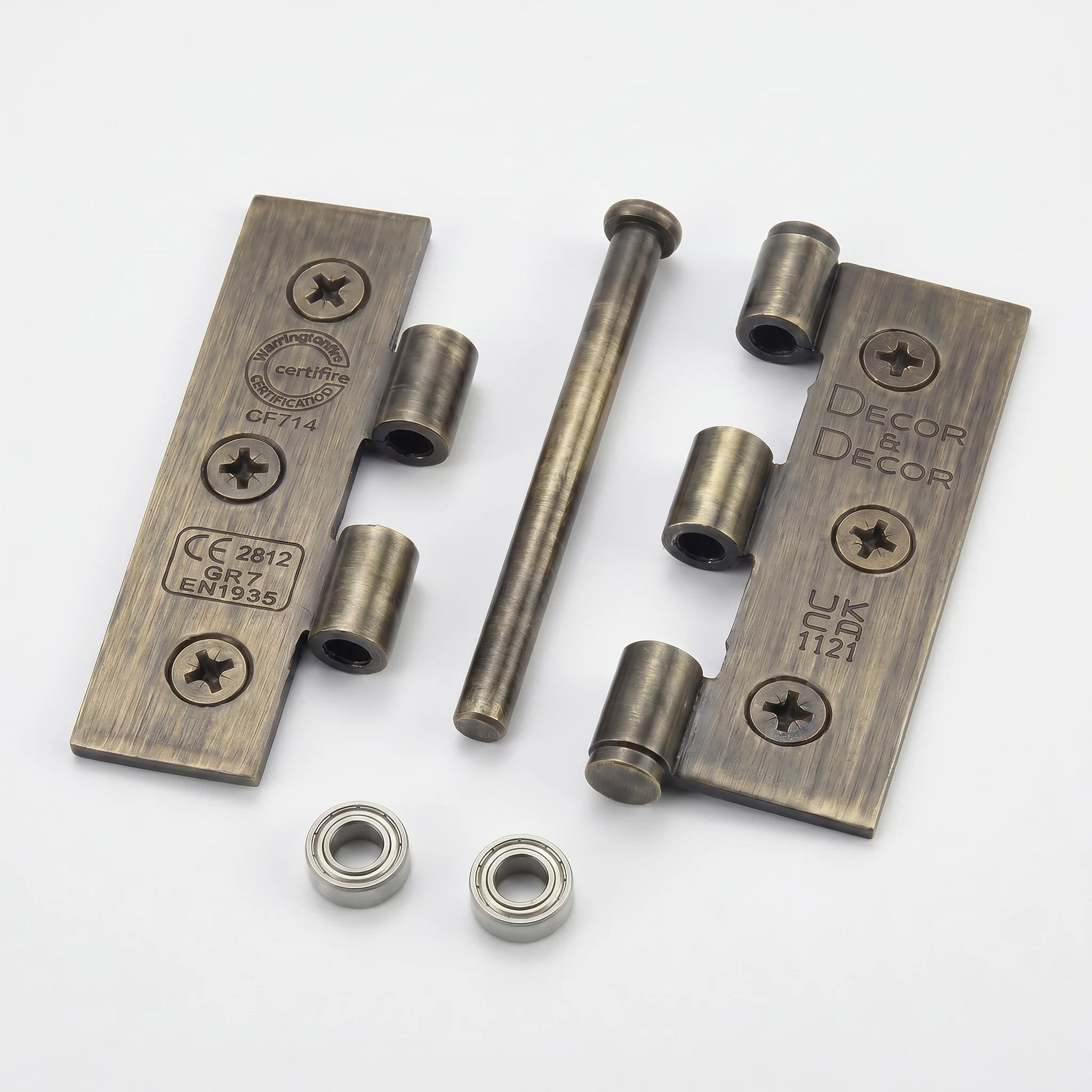 Ball Bearing Fire Rated Door Hinges - 76mm - Pair - Antique Brass – view 8