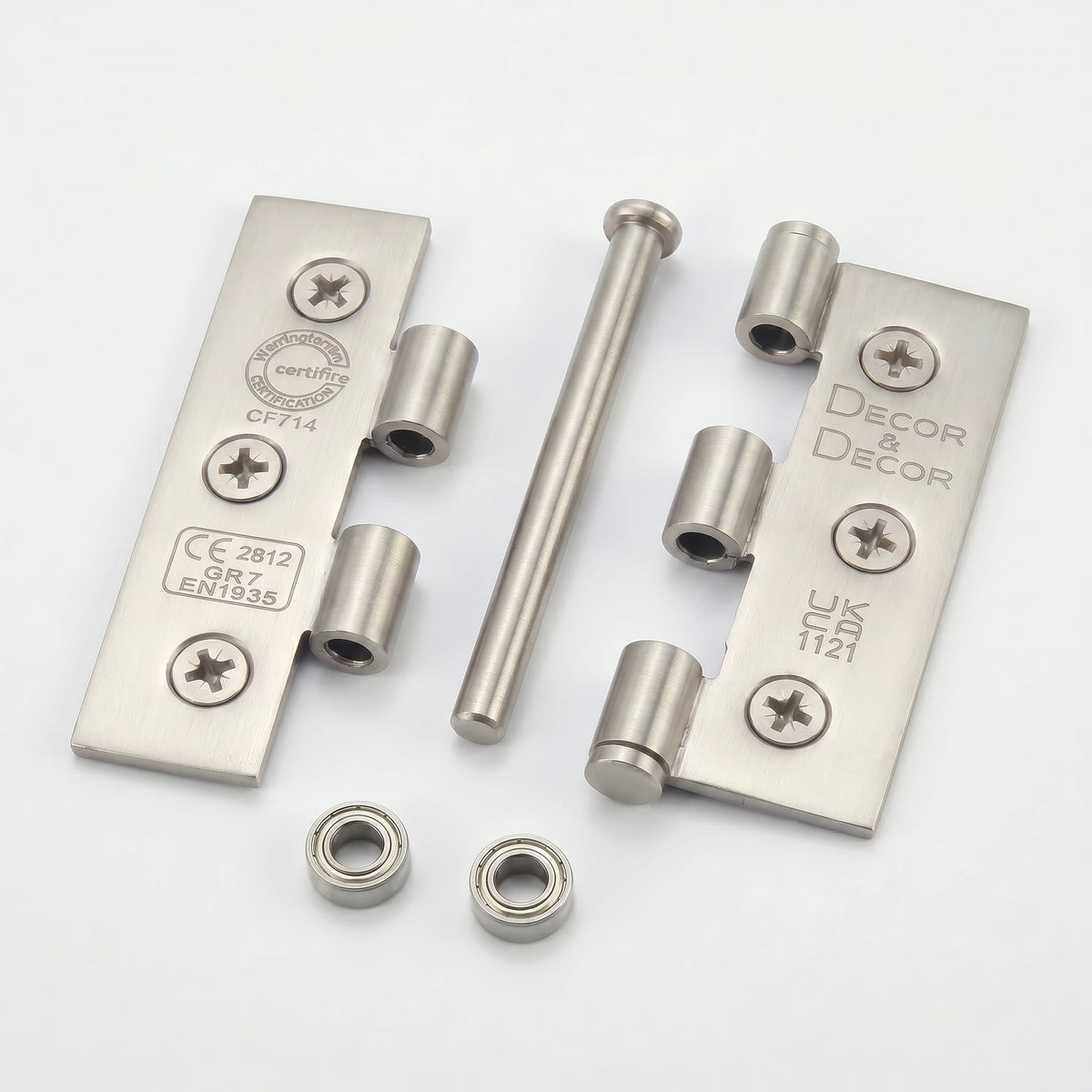 Ball Bearing Fire Rated Door Hinges - 76mm - Pair - Satin Nickel – view 8