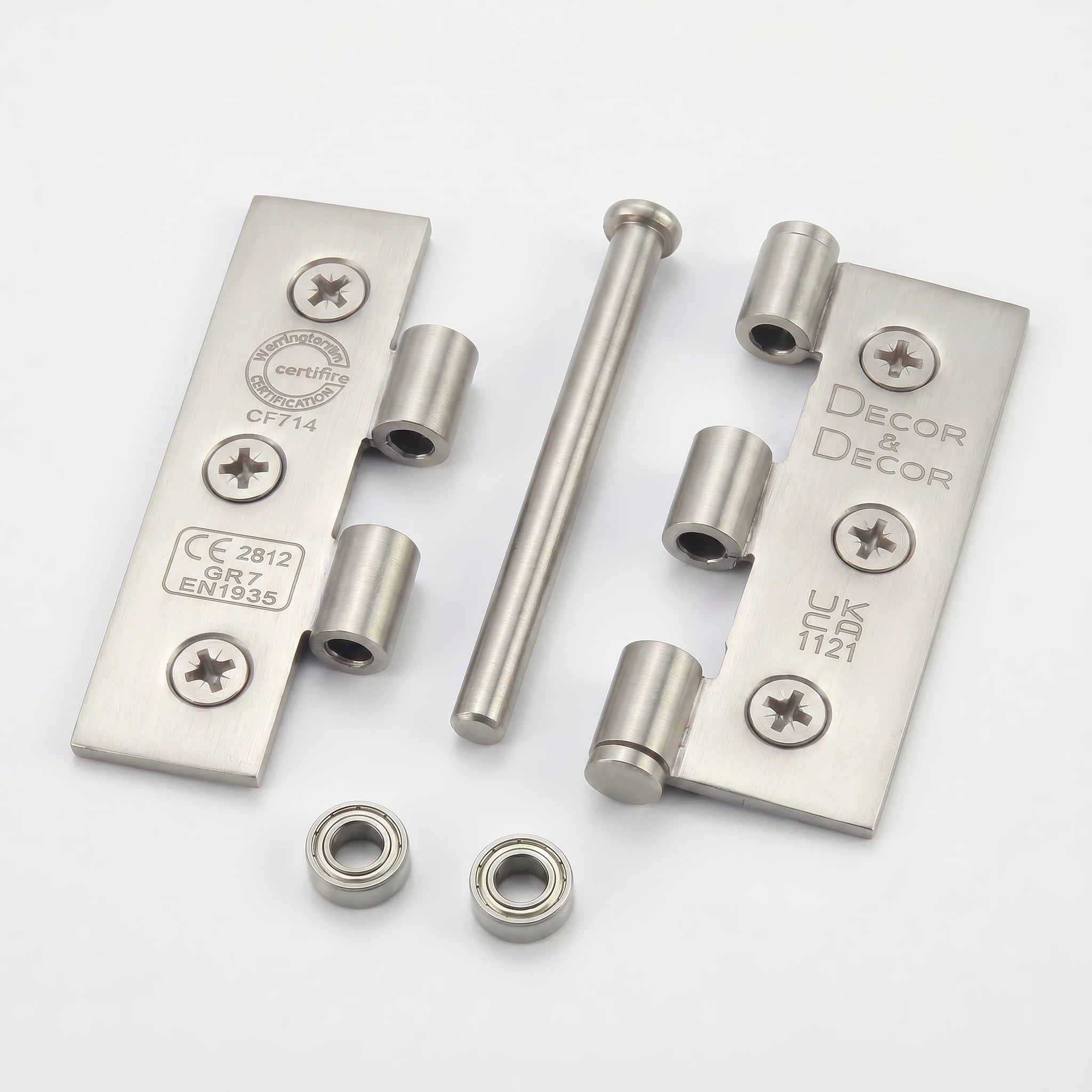 Ball Bearing Fire Rated Door Hinges - 76mm - Pair - Satin Nickel – view 8