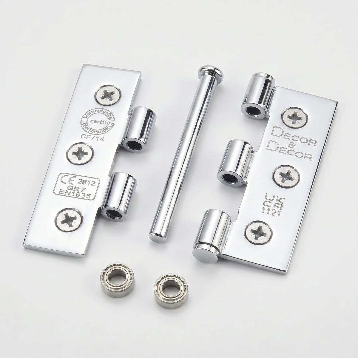 Ball Bearing Fire Rated Door Hinges - 76mm - Pair -  Polished Chrome – view 5