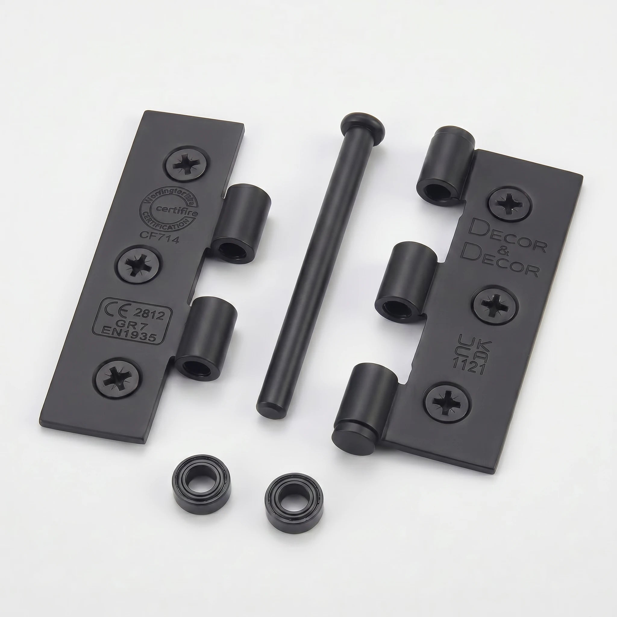 Ball Bearing Fire Rated Door Hinges - 76mm - Pair - Matt Black – view 9