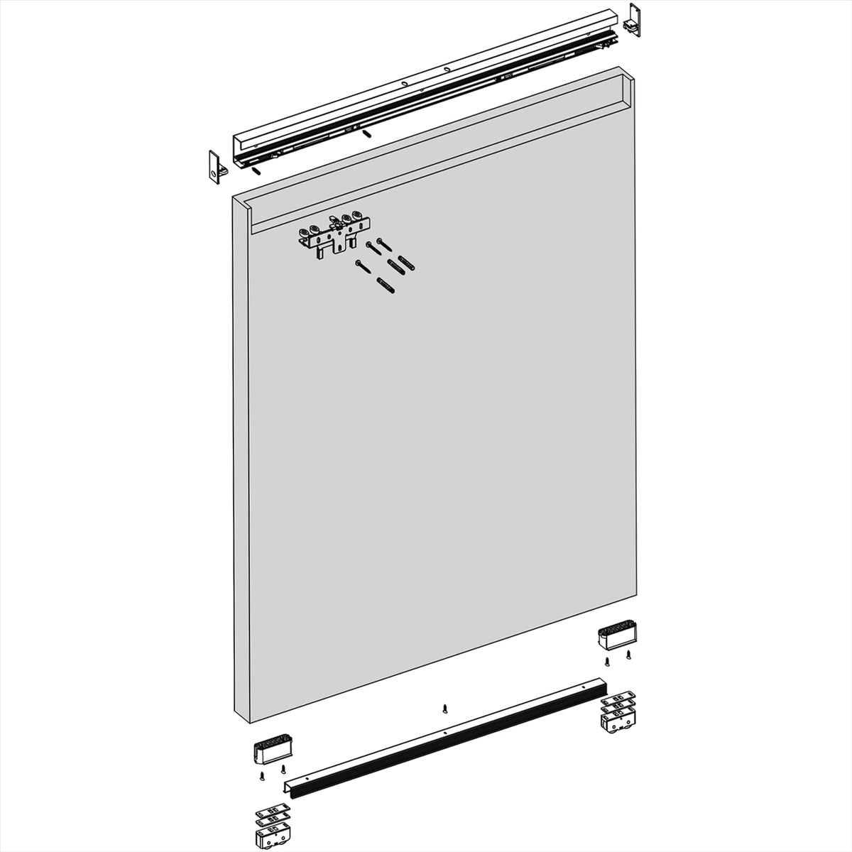 I-Slide Invisible Sliding Door Kit - Both Way Soft Close - Single