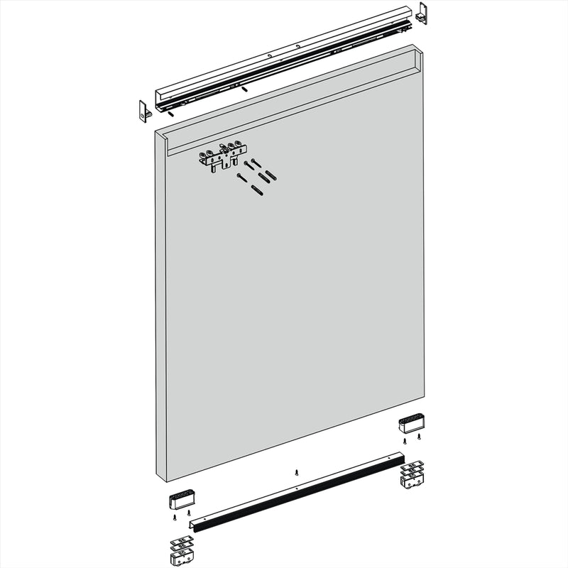 I-Slide Invisible Sliding Door Kit - Single Door