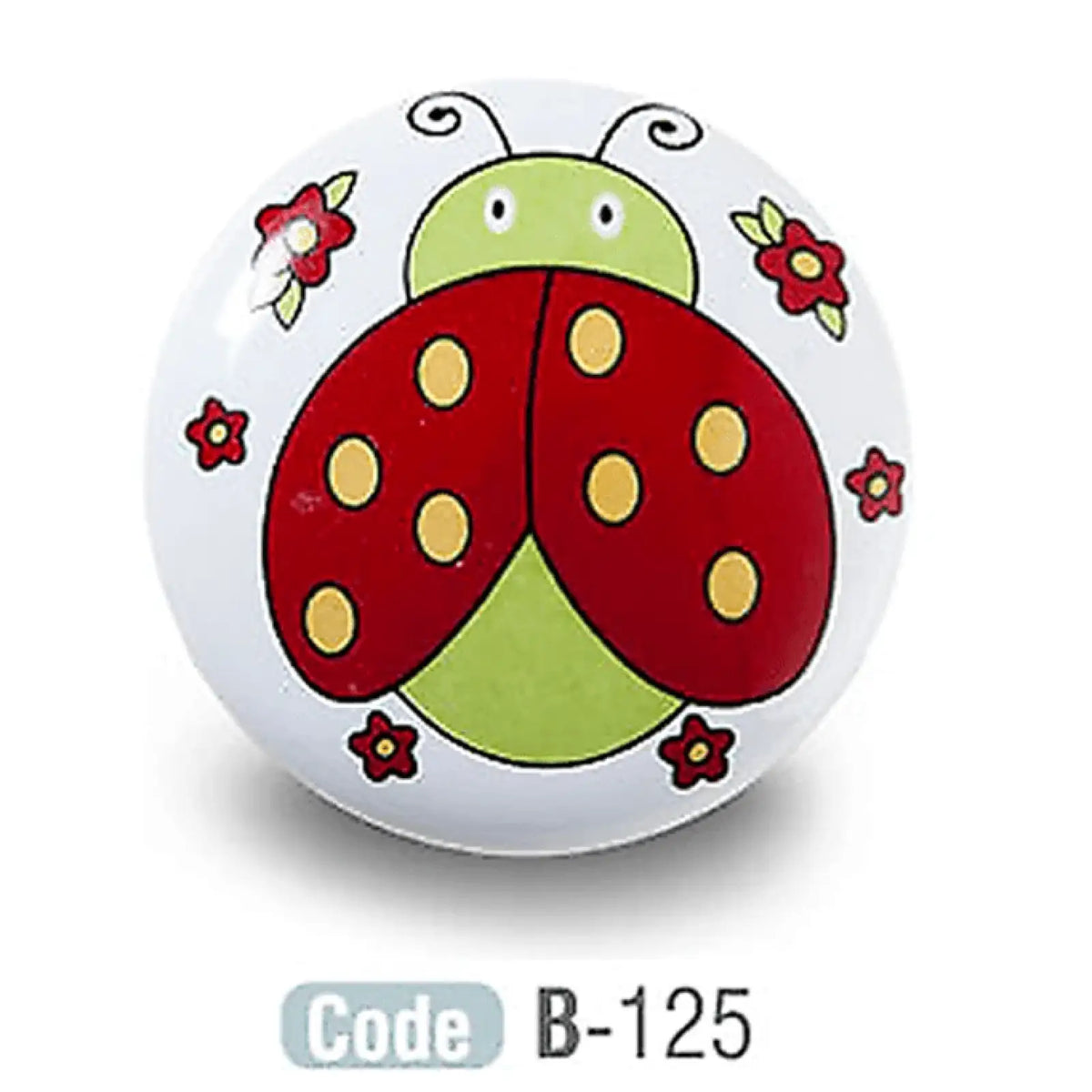 Ladybird Kids Ceramic Cupboard Knobs Porcelain