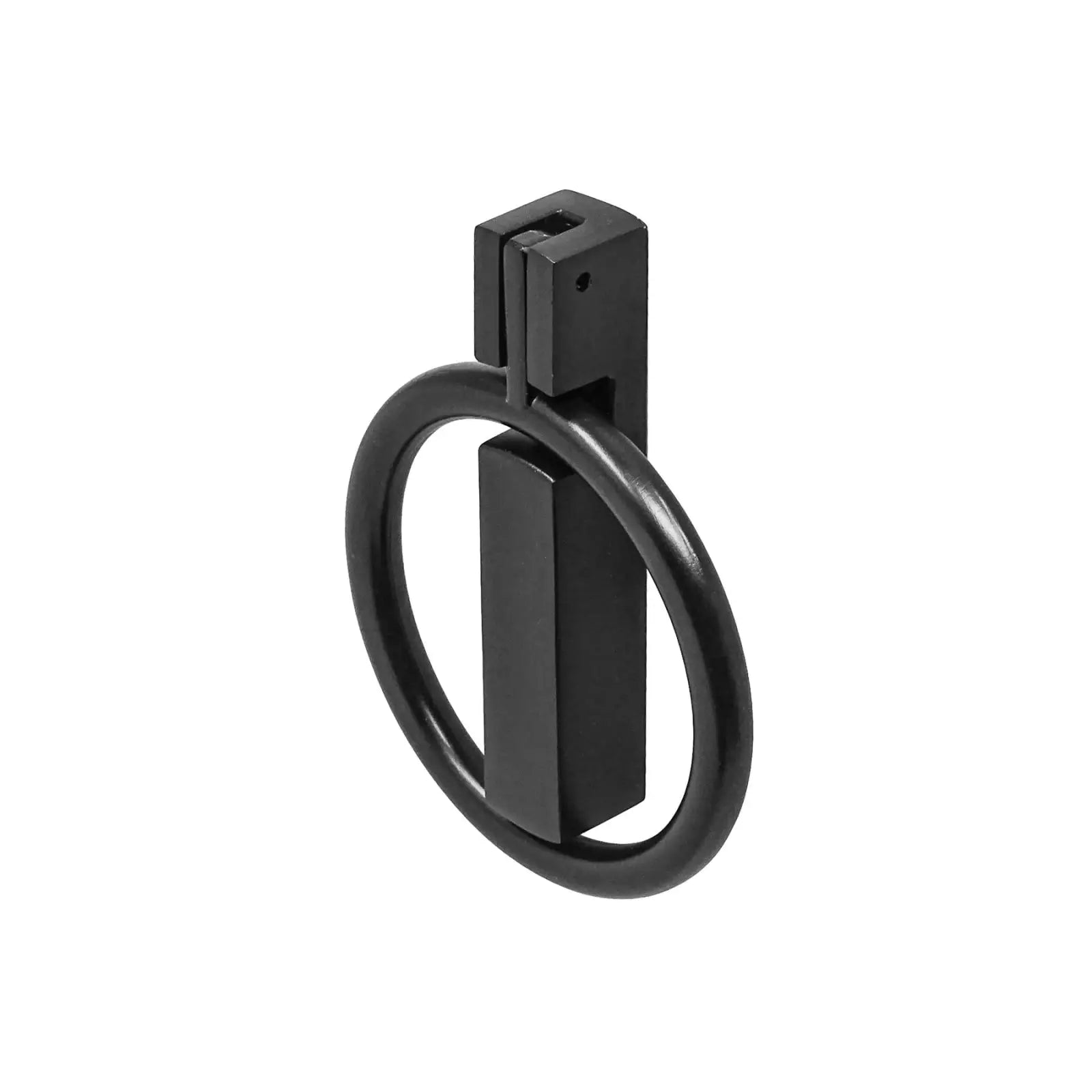 Lancer - Round Drop Ring Pull Handle - Matt Black - Decor And Decor