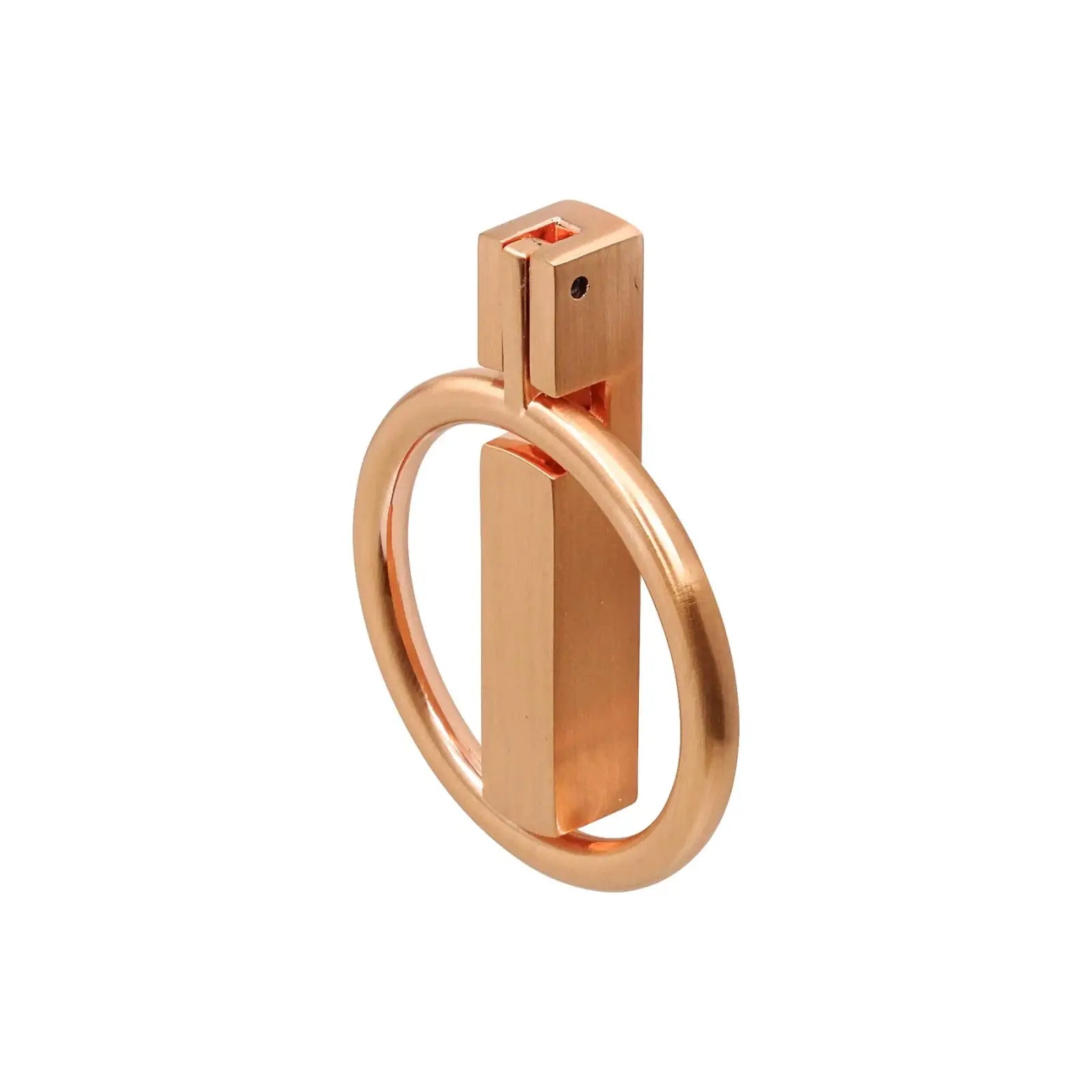 Lancer - Round Drop Ring Pull Handle - Satin Copper - Decor And Decor