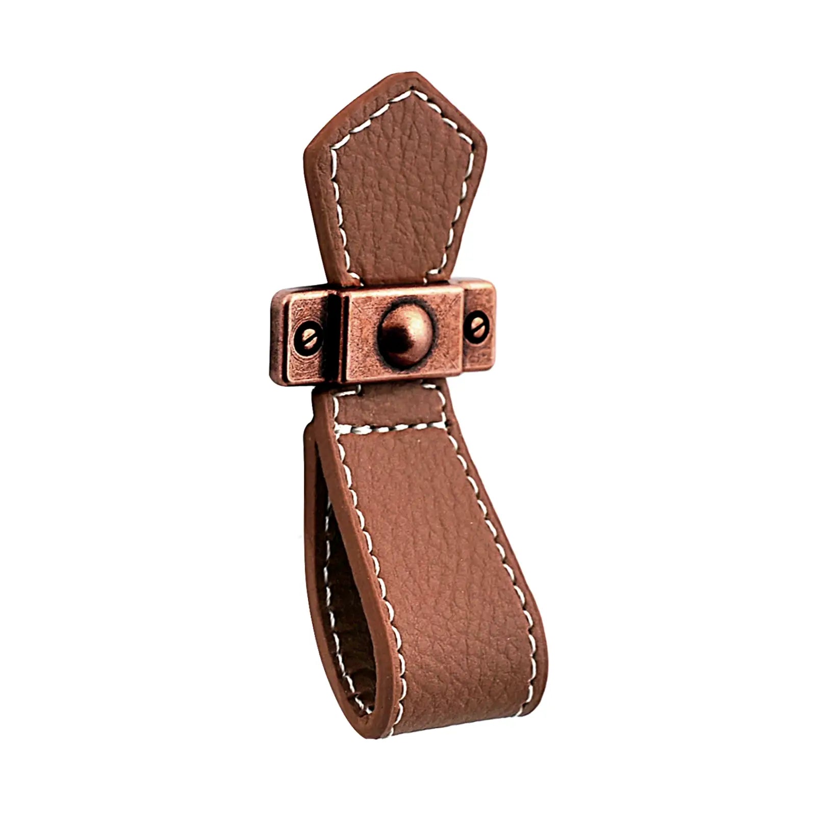 Leather Cabinet Pulls and Strap Handles To Match - Decor And Decor