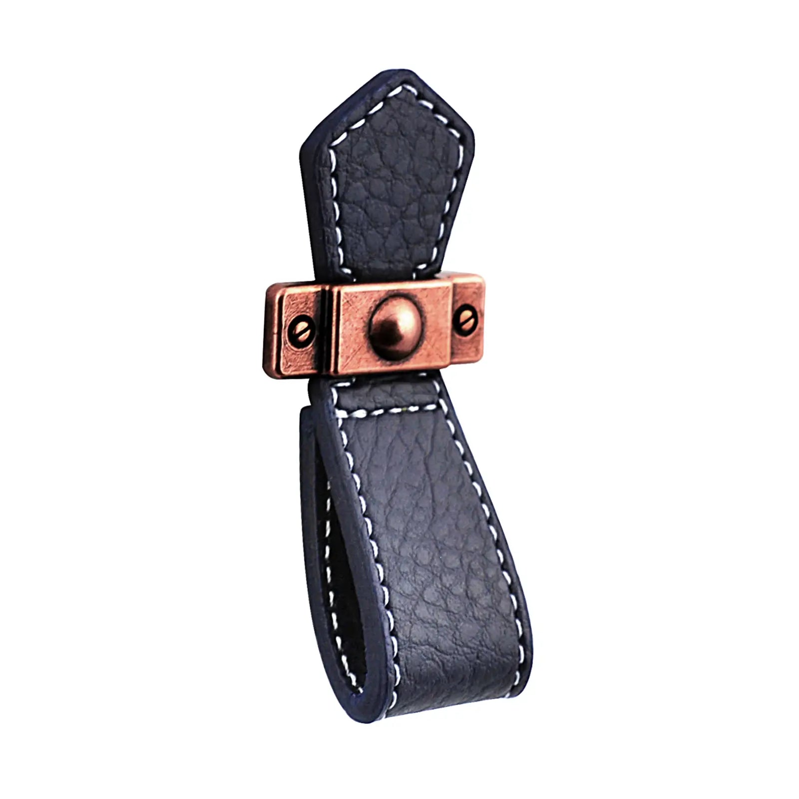 Leather Cabinet Pulls and Strap Handles To Match - Decor And Decor