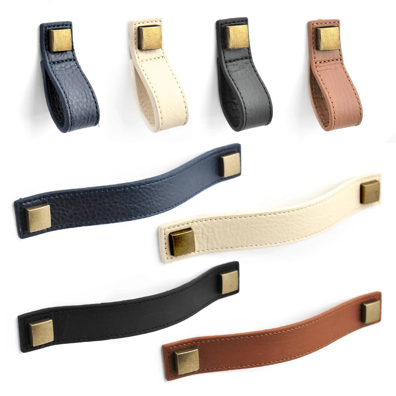 Leather Drawer Pulls and Strap Handles To Match - Decor And Decor