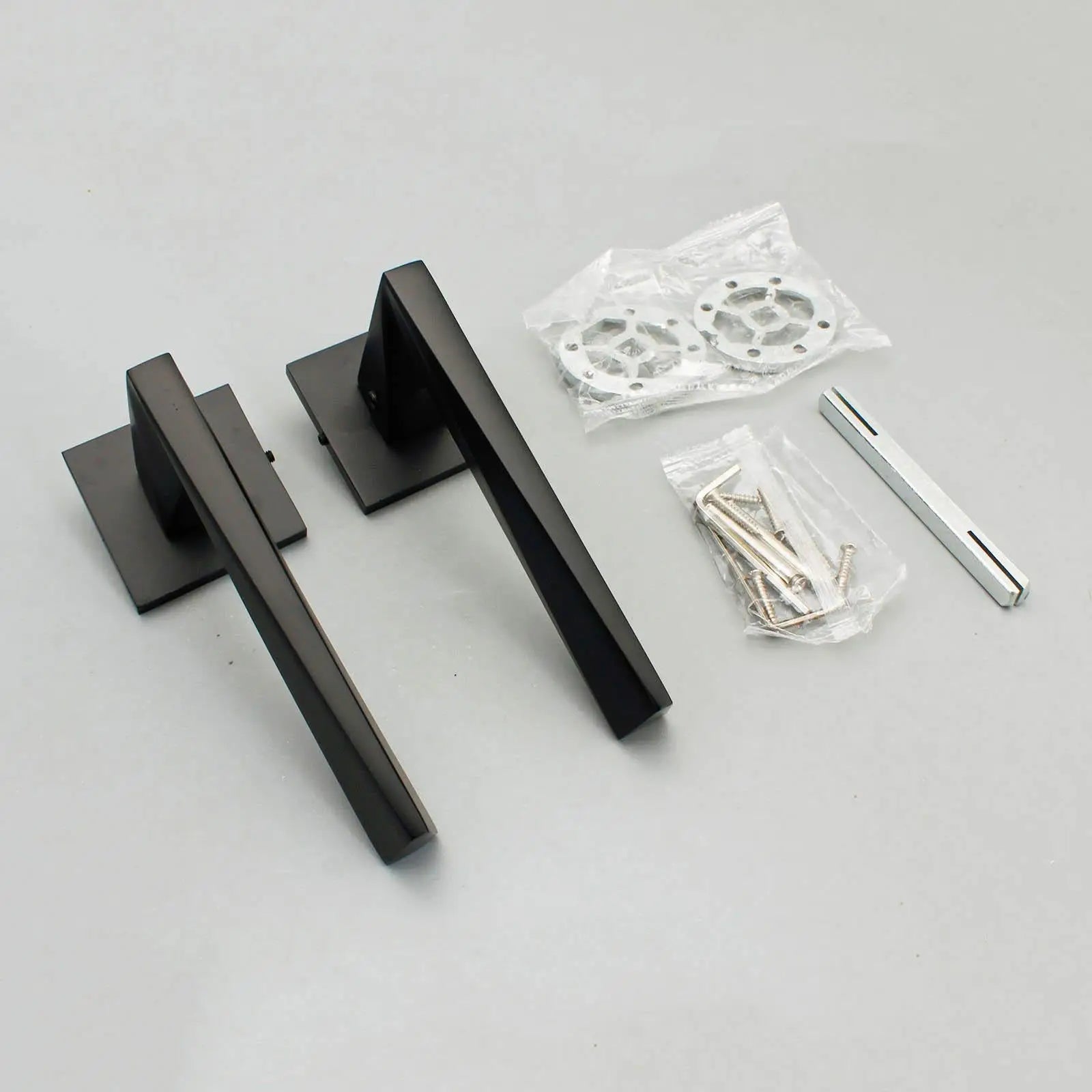 Matte black door handle set for Leda Internal Door Handles collection