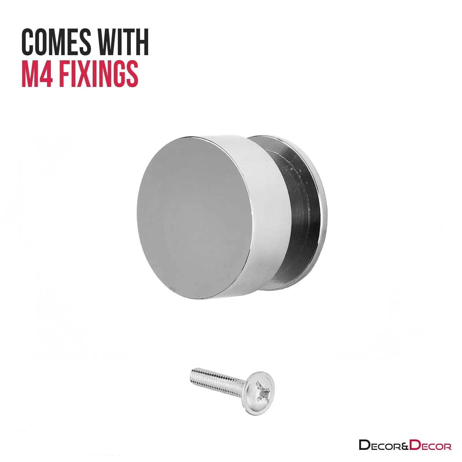 Limari - Traditional Round Kitchen Knob - Polished Chrome - Knobs