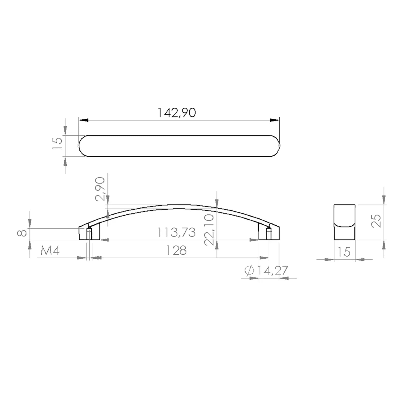 #size selection_128mm hole centres