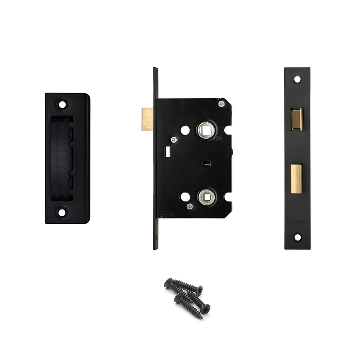 Mirage Matt Black Bathroom Door Lever Handles - Bathroom Kit Set – view 7