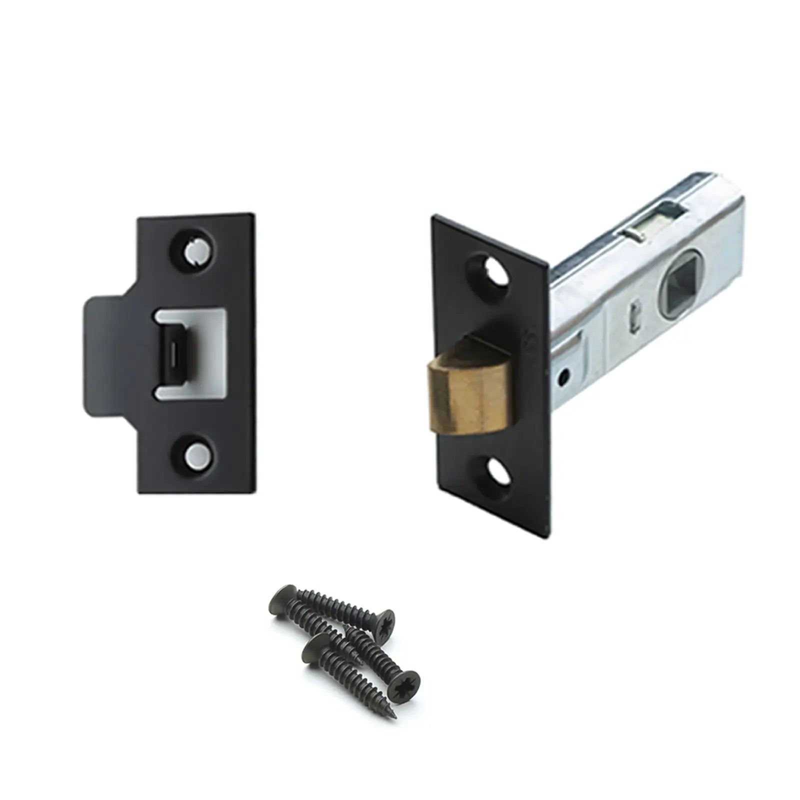 Mirage Matt Black Passage Door Lever Handles - Latch Kit Set - Decor And Decor