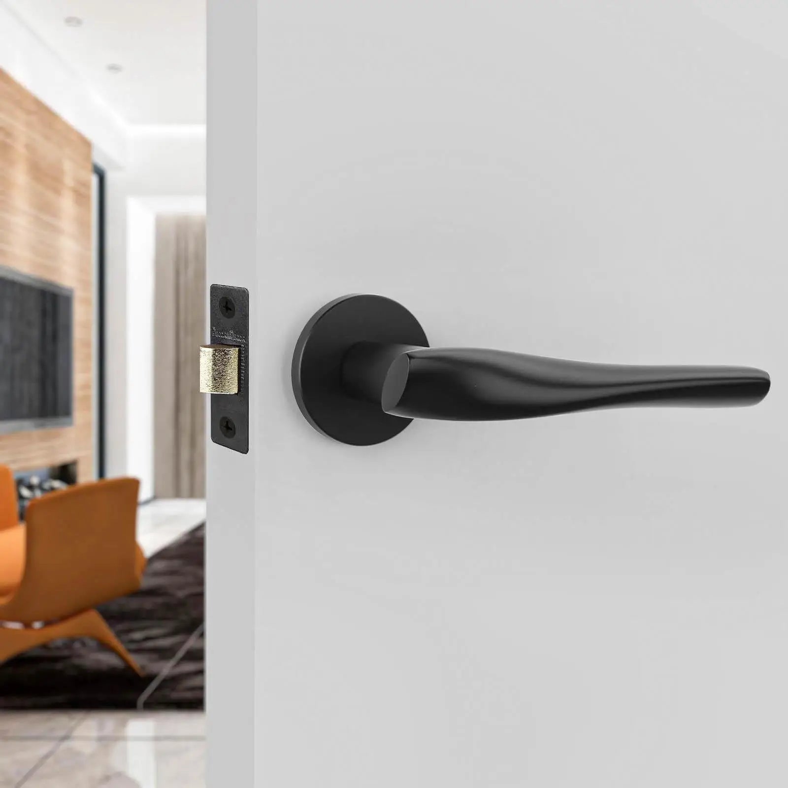 Nanda Internal Door Handles - Matt Black - – Modern & Durable