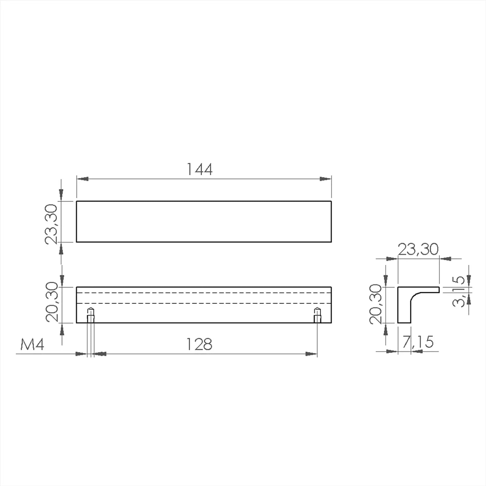 #size selection_128mm hole centres