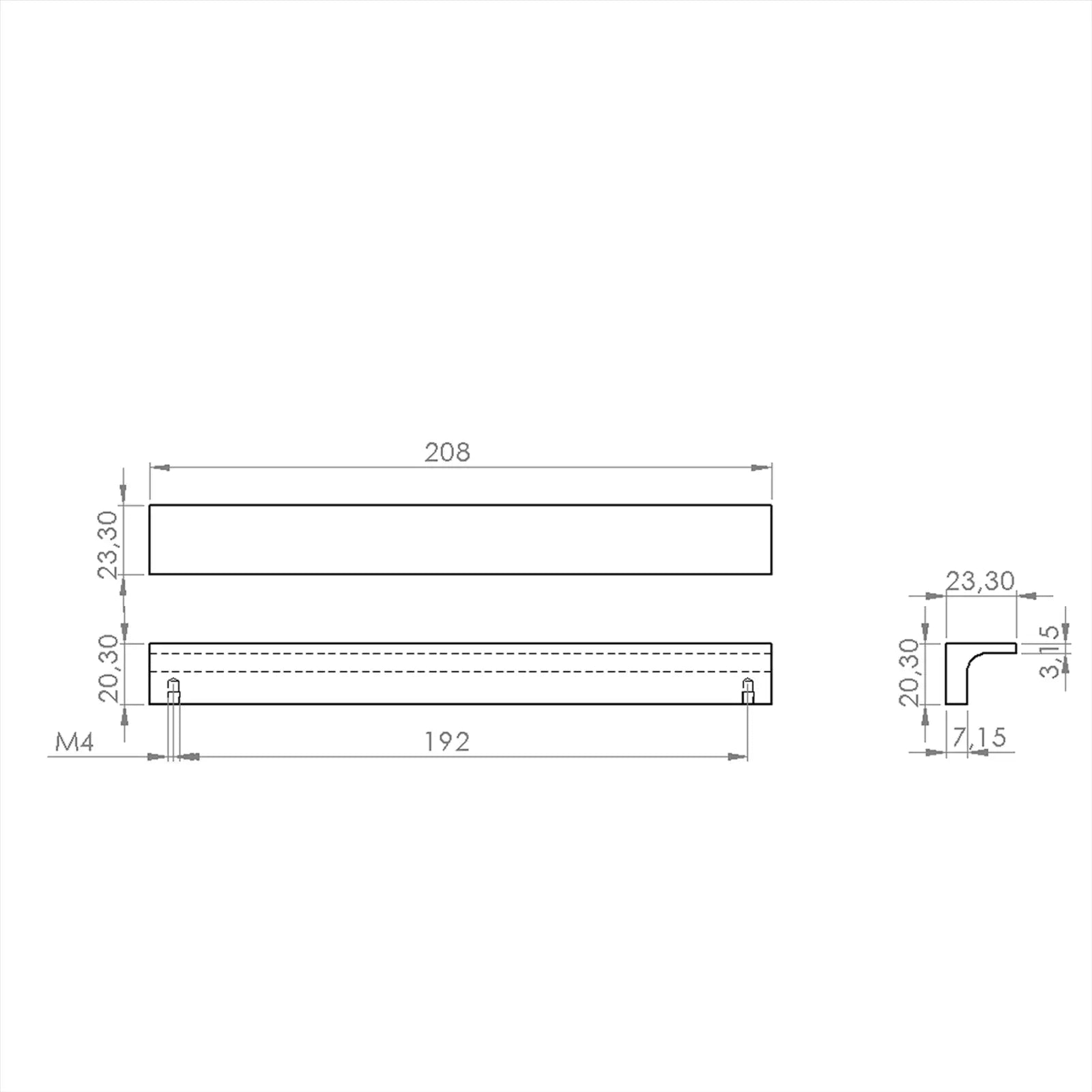 #size selection_192mm hole centres
