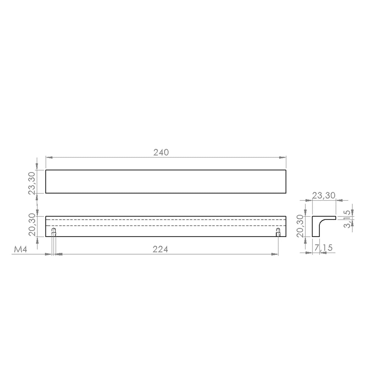 #size selection_224mm hole centres