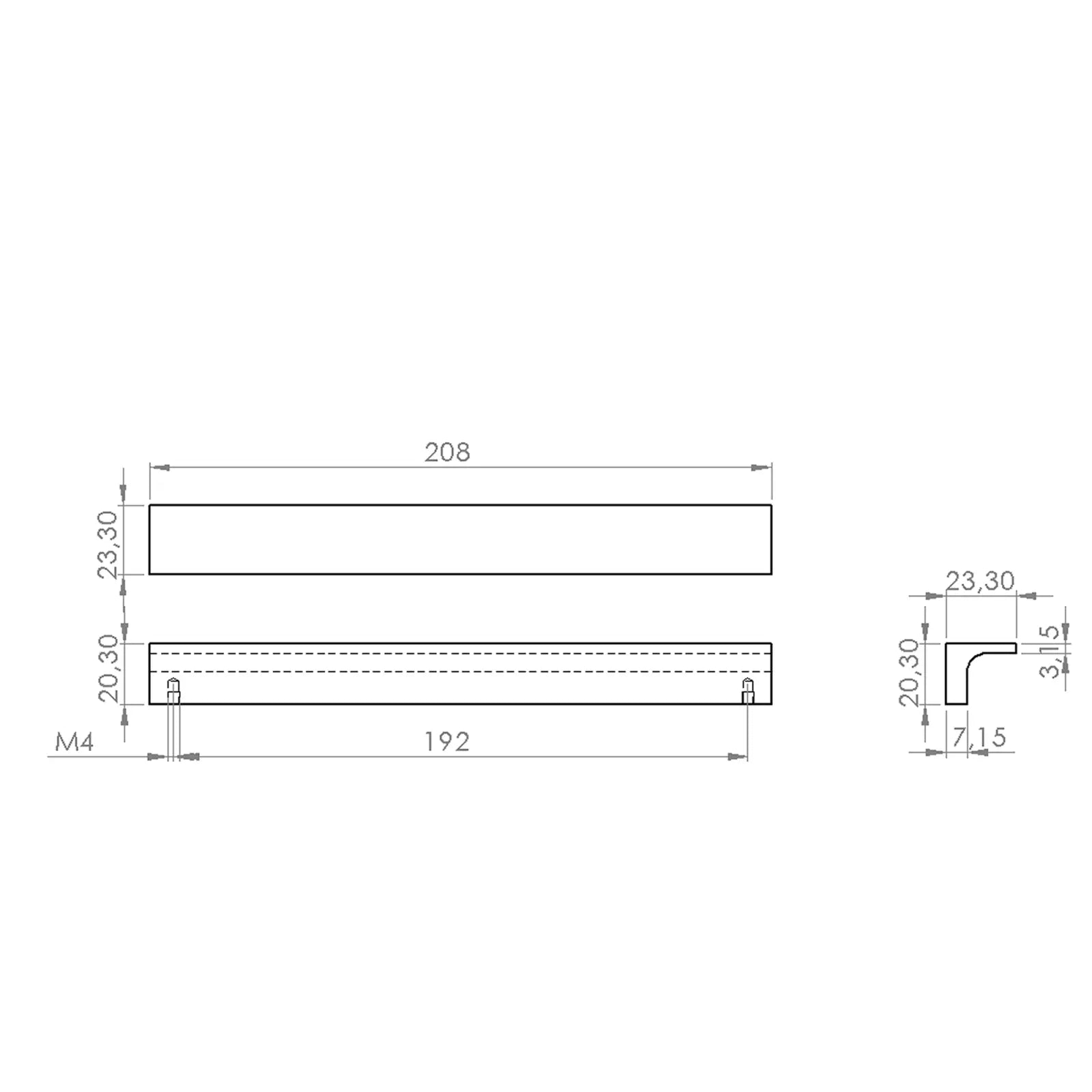 #size selection_192mm hole centres