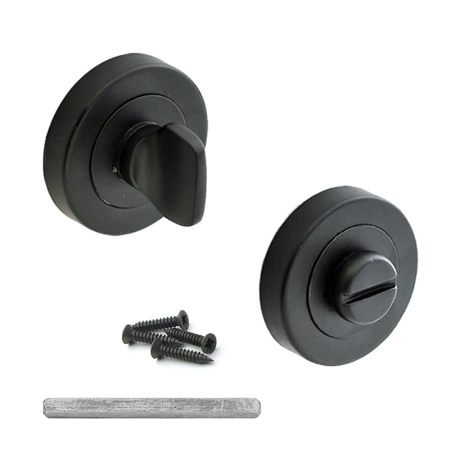 Nimbus Matt Black Bathroom Door Lever Handles - Bathroom Kit Set - Decor And Decor