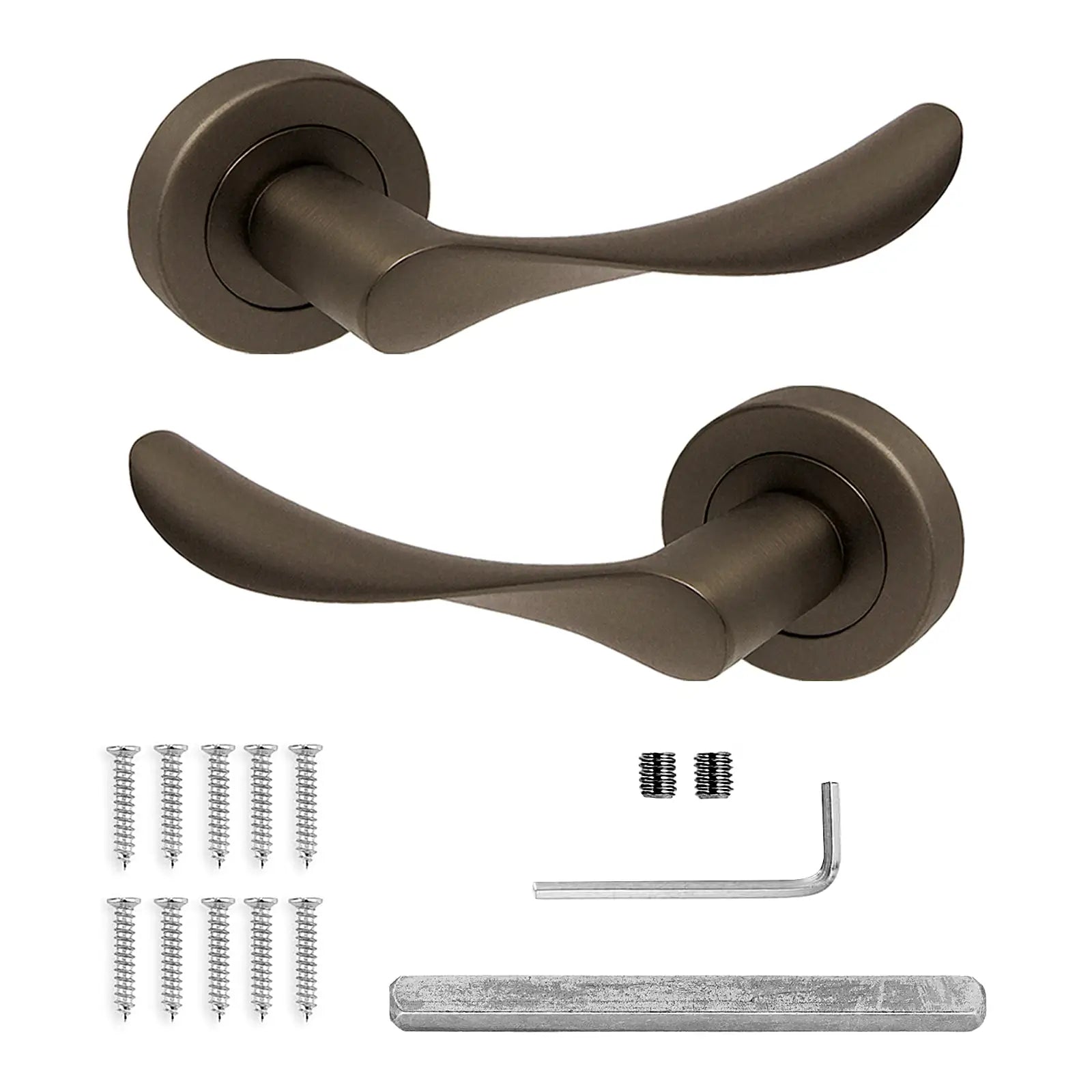 Nimbus Matt Bronze Door Lever Handles - Pair of Handles - Decor And Decor