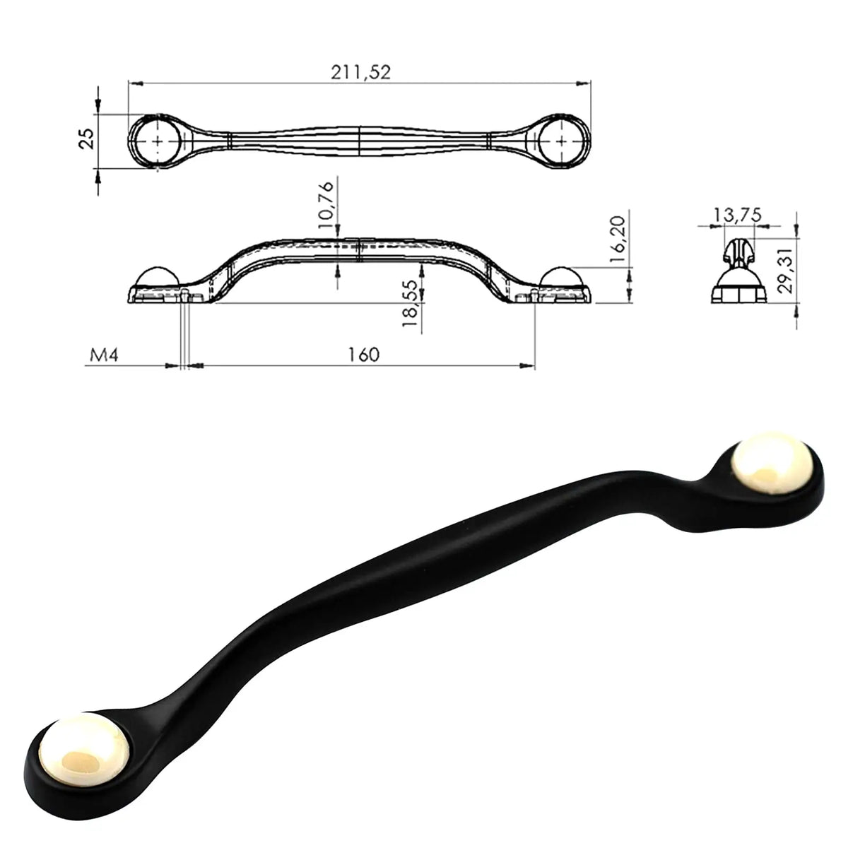 Pearl Contemporary Handle And Knob To Match – view 9