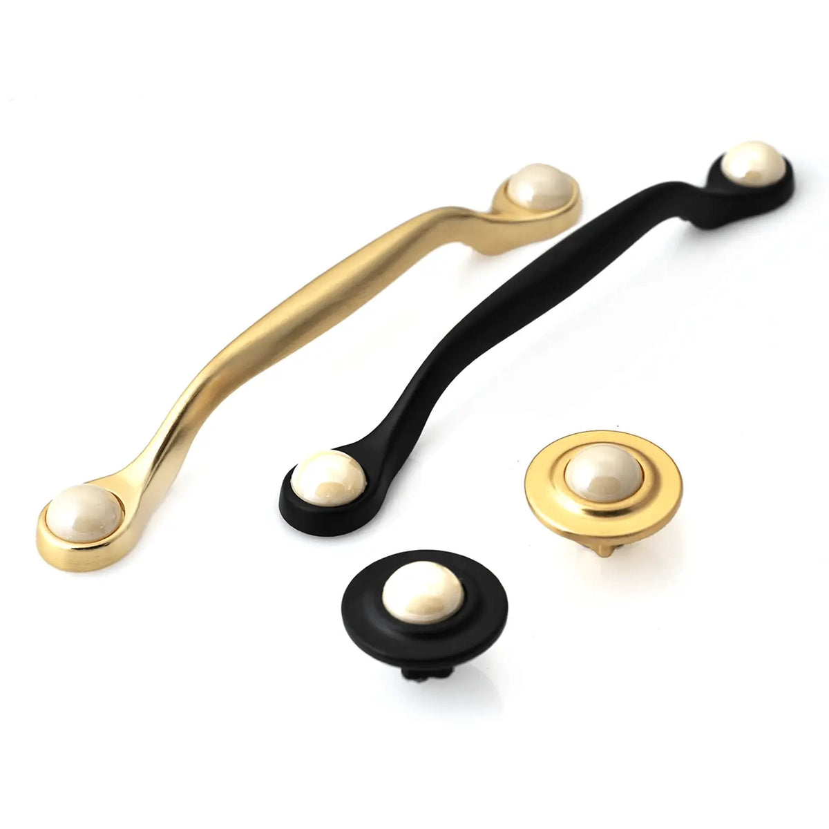 Pearl Contemporary Handle And Knob To Match