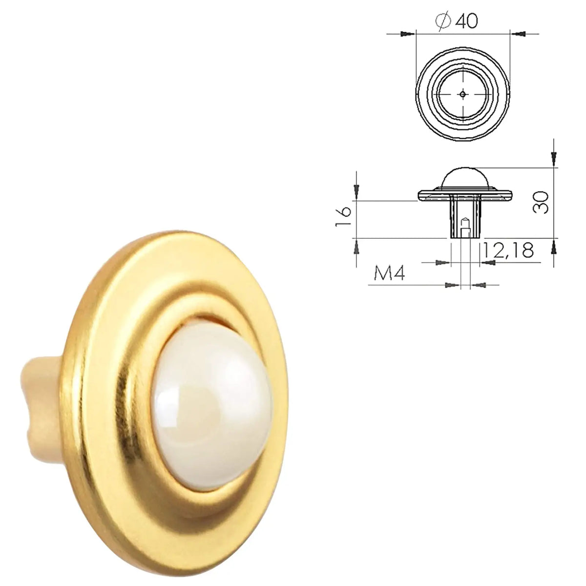 Pearl Contemporary Handle And Knob To Match – view 5
