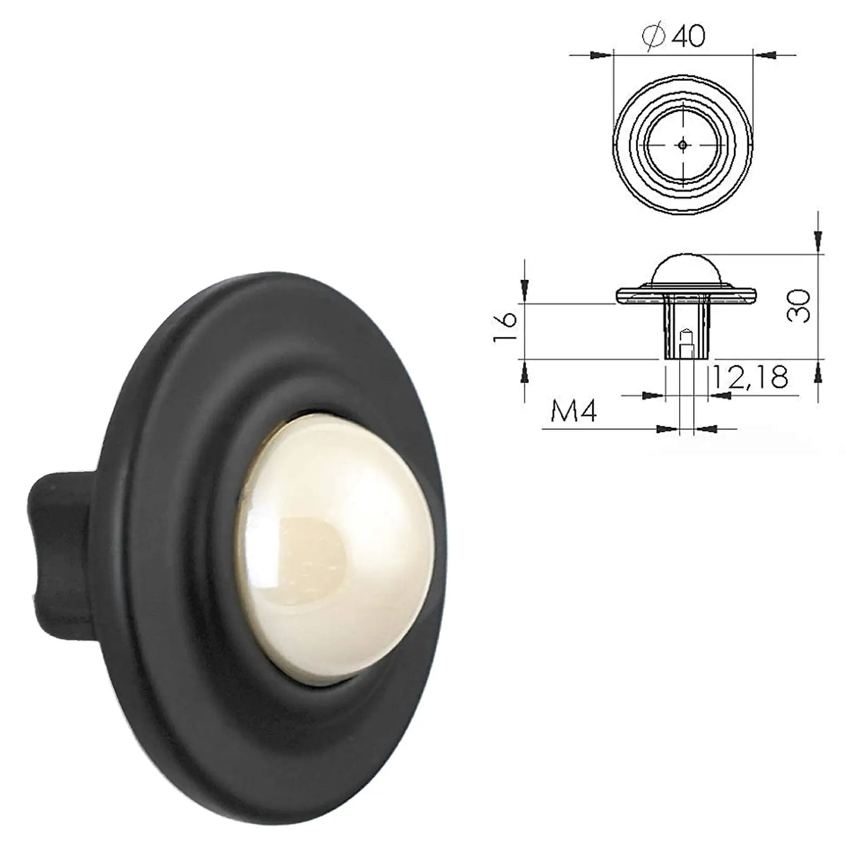 Pearl Contemporary Handle And Knob To Match – view 7