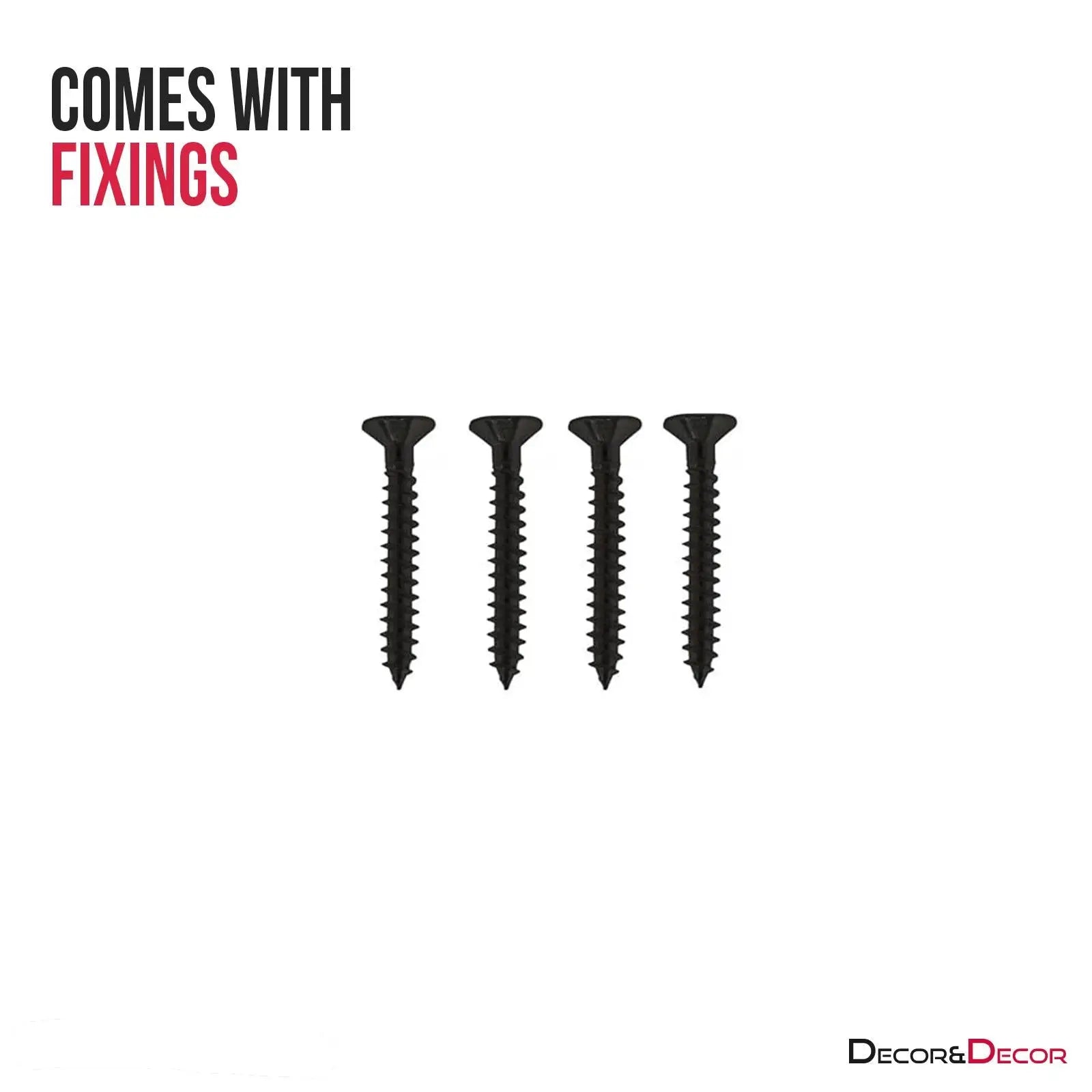 Four black screws for Pera Matt Black Bathroom Door Handles kit