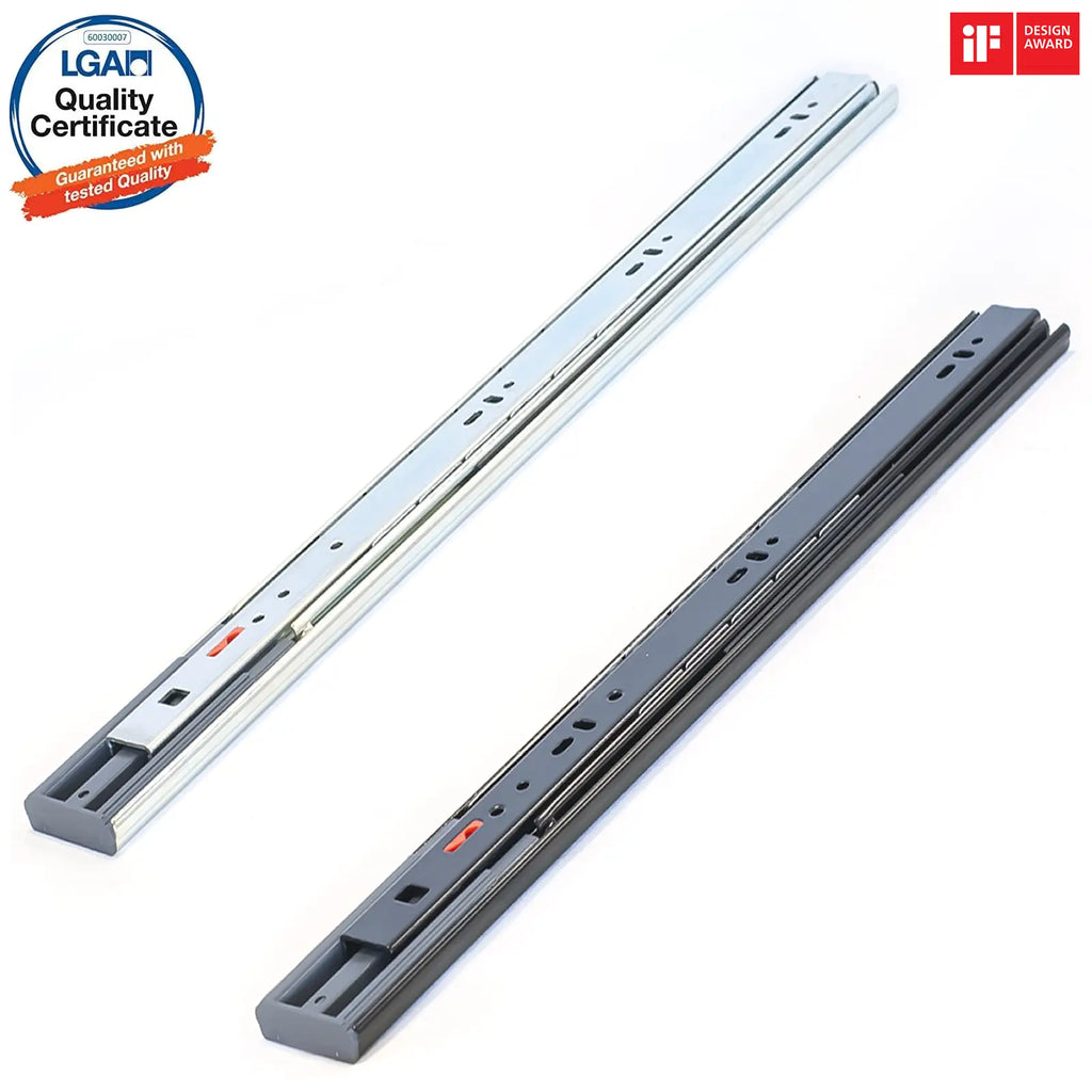 SAMET 46mm Soft Close Full Extension Ball Bearing Drawer Runners
