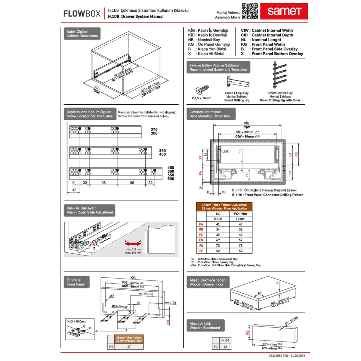 SAMET Kitchen Drawer Box Gallery Rail Glass Side Runners – view 10