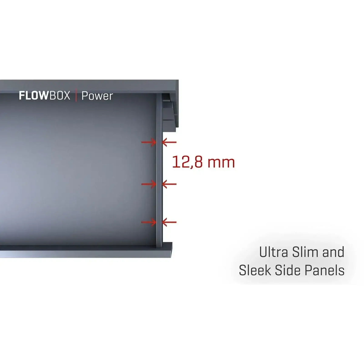 SAMET Kitchen Drawer Box Gallery Rail Glass Side Runners – view 3