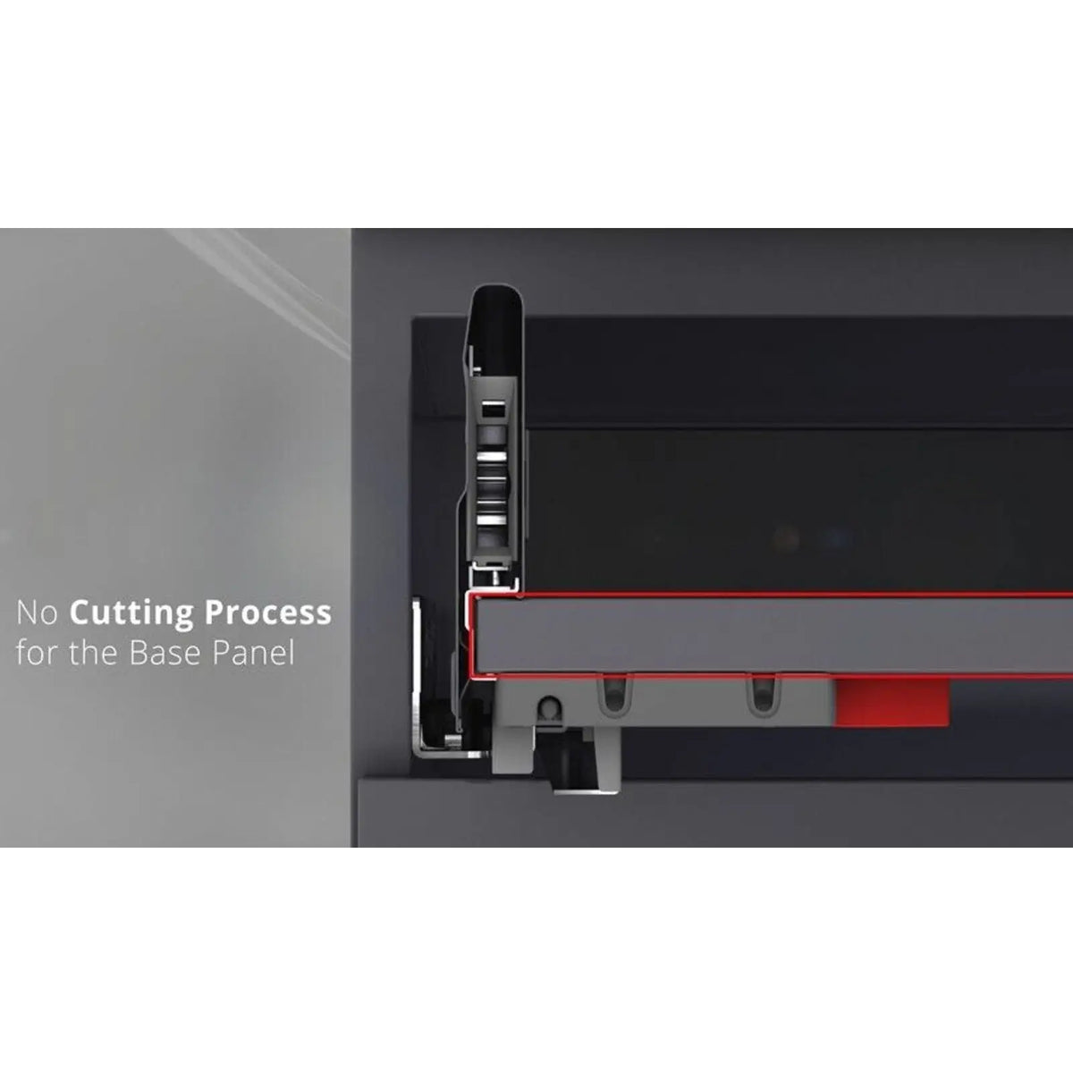 SAMET Push to Open Kitchen Drawer Box Gallery Rail Soft Close – view 4