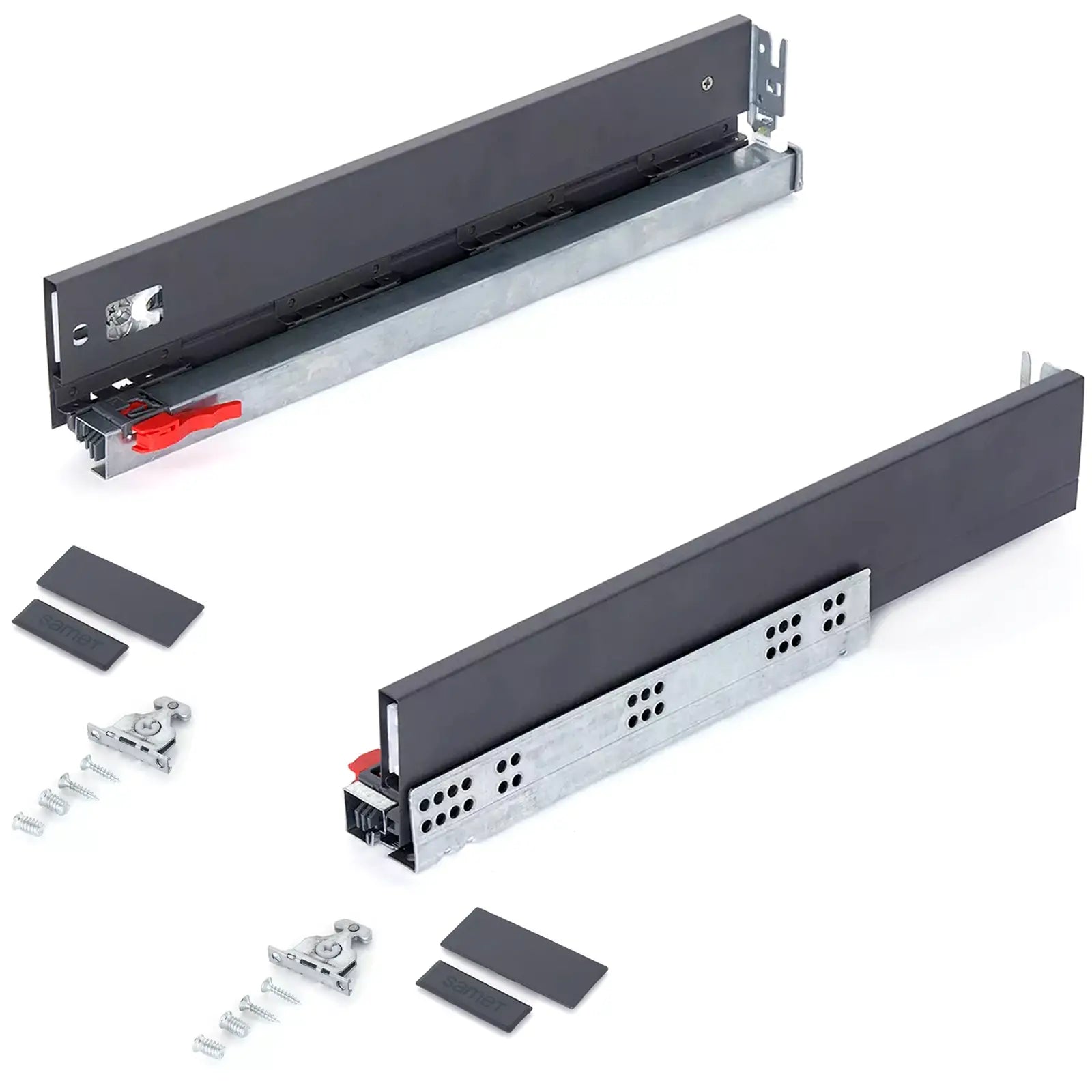 SAMET Push to Open Soft Close Box Slim Sides Drawer Runners - Decor And Decor