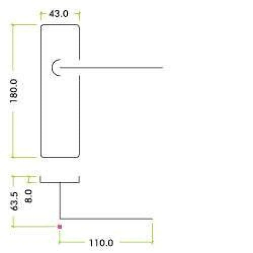 Satin Chrome Venice Door Handles On Lock Backplate – view 2