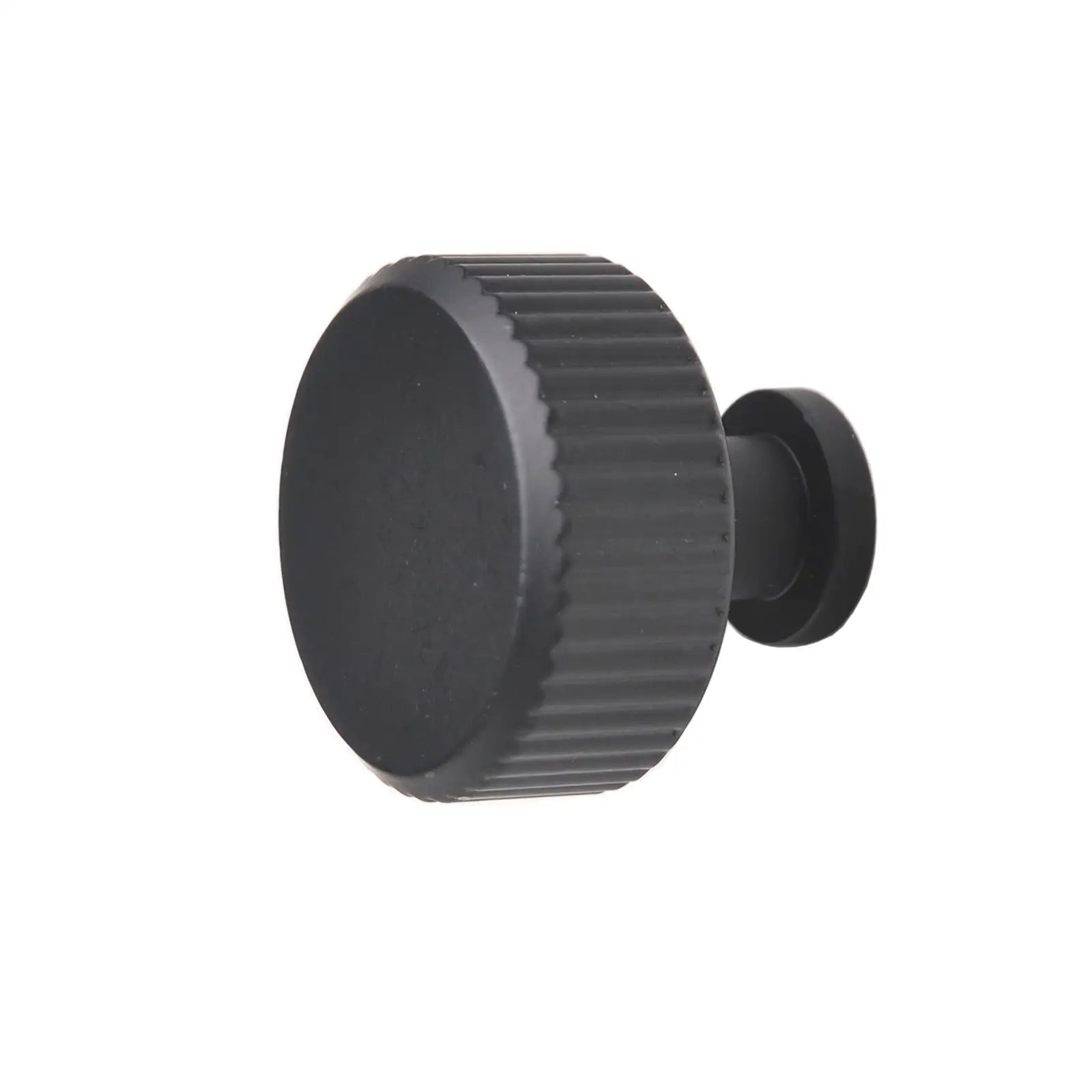 Sienna - Lines Knurled Round Cabinet Knob - Matt Black - Knobs – Modern Finish