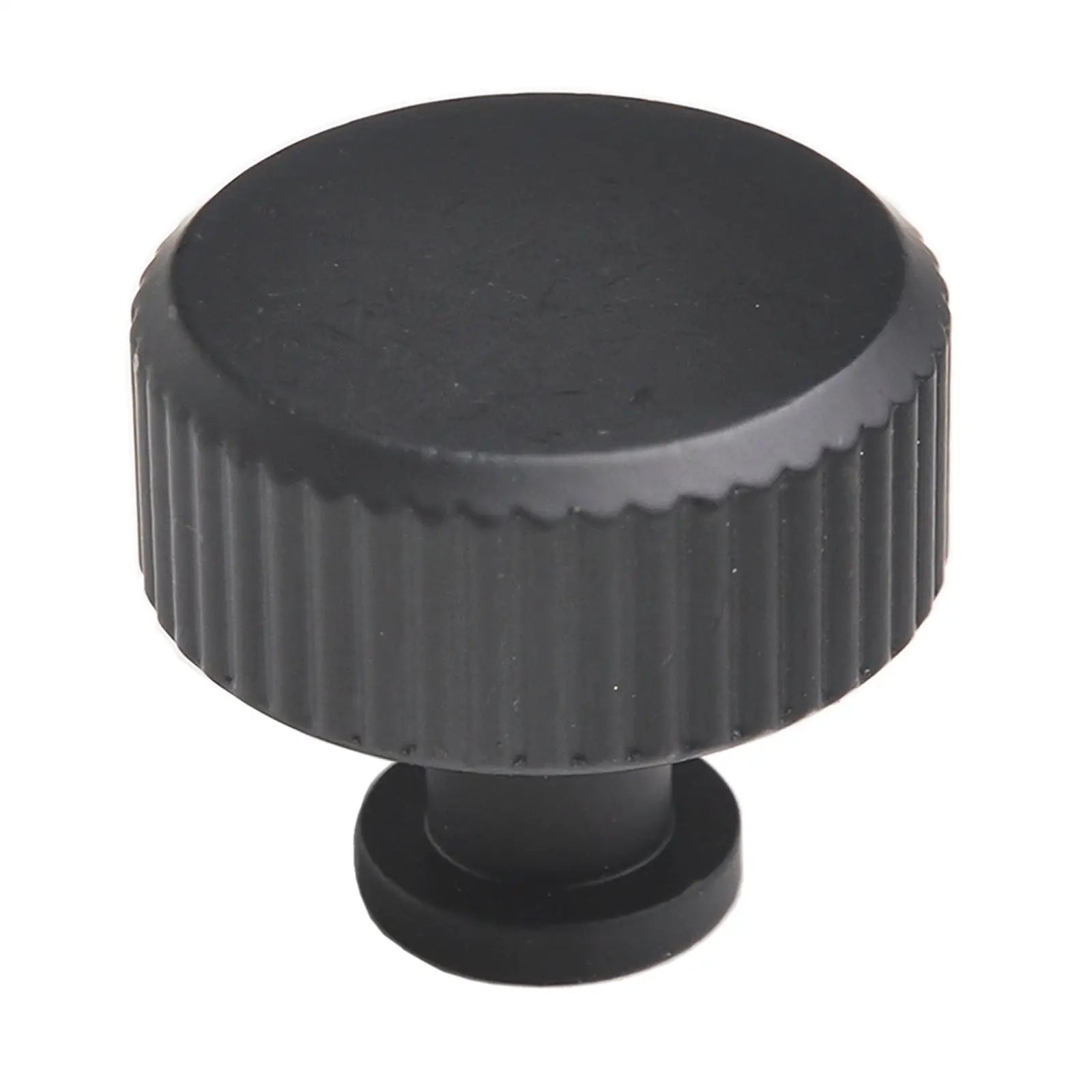 Sienna - Lines Knurled Round Cabinet Knob - Matt Black - Knobs – Modern Finish