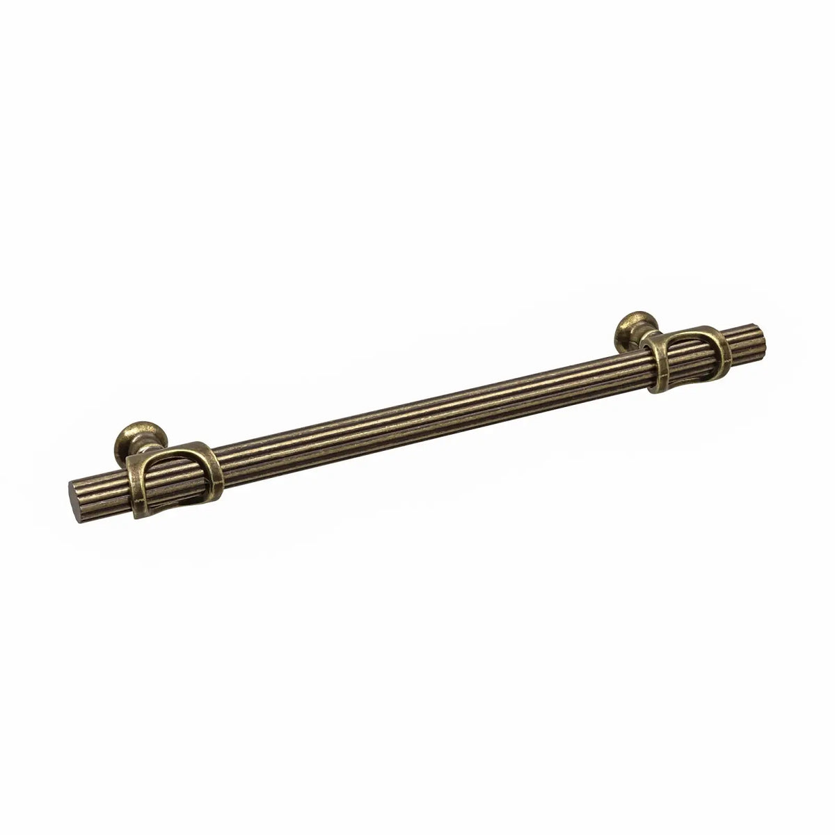 Sienna - Lines Knurled T-Bar Kitchen Cabinet Pull Handle - Antique Brass - Cupboard Handles,Cupboard Knobs