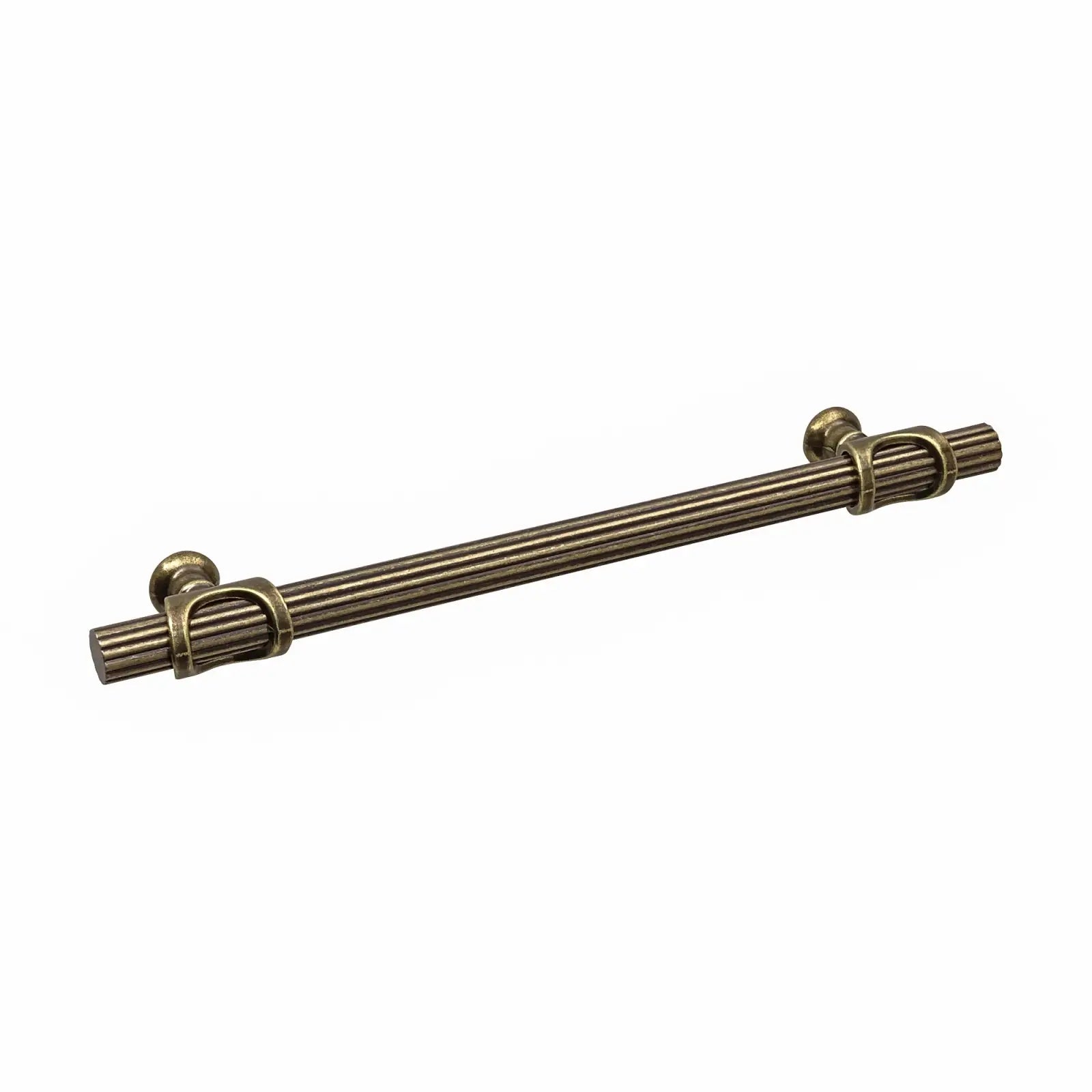 Sienna - Lines Knurled T-Bar Kitchen Cabinet Pull Handle - Antique Brass - Cupboard Handles,Cupboard Knobs