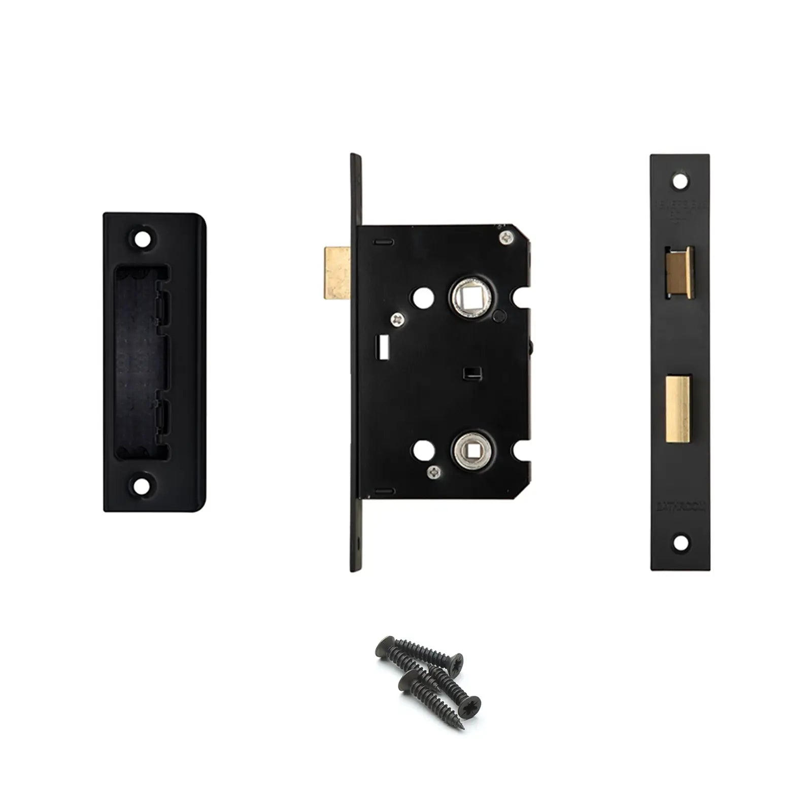 Solace Matt Black Bathroom Door Lever Handles - Bathroom Kit Set - Decor And Decor