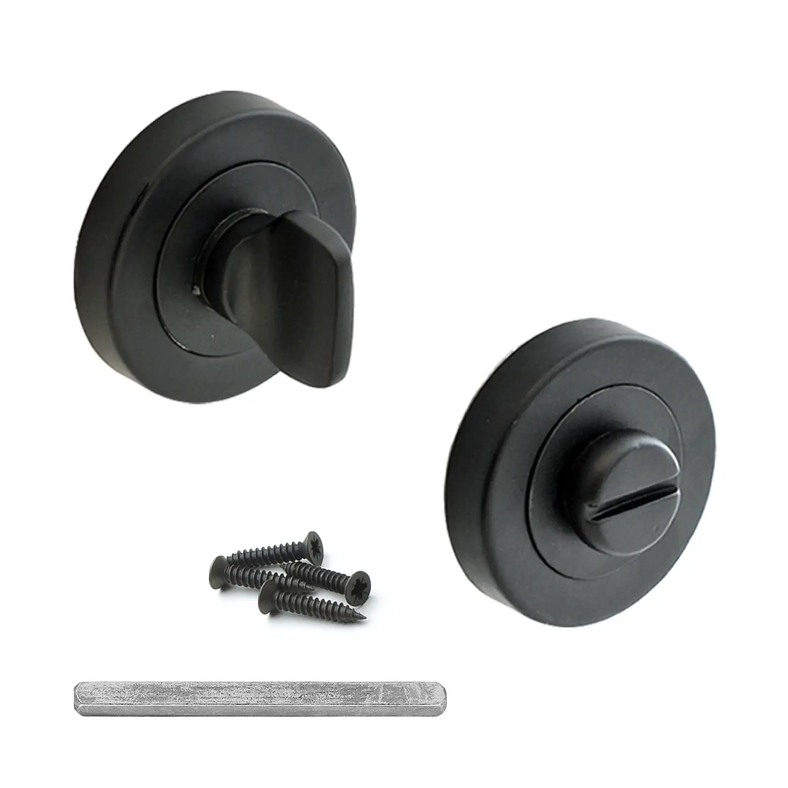 Solace Matt Black Bathroom Door Lever Handles - Bathroom Kit Set - Decor And Decor