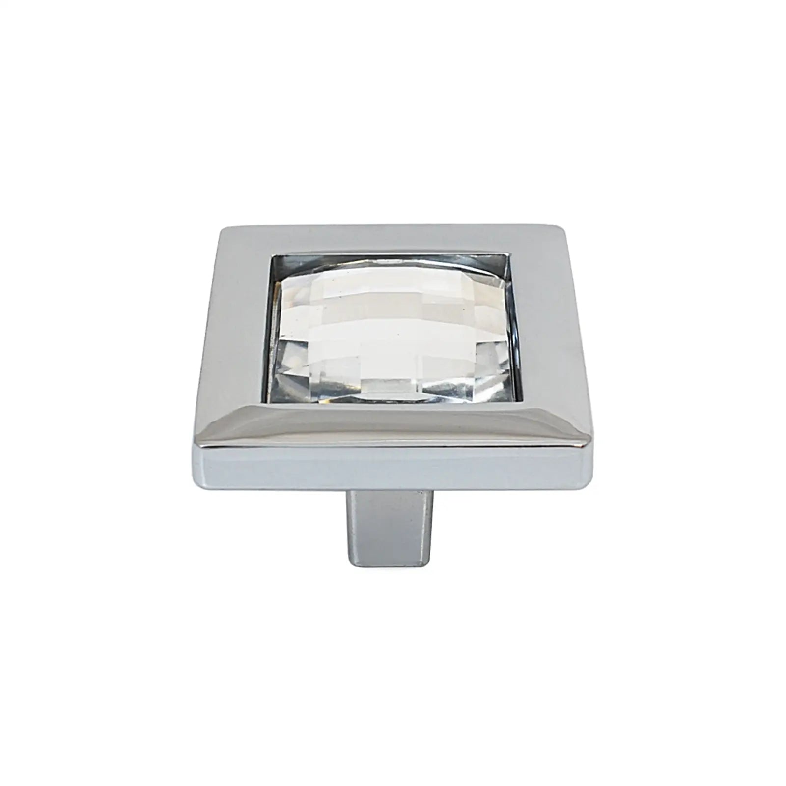 Square Knob Crystal Glass Door Cupboard Drawer Handle - Decor And Decor