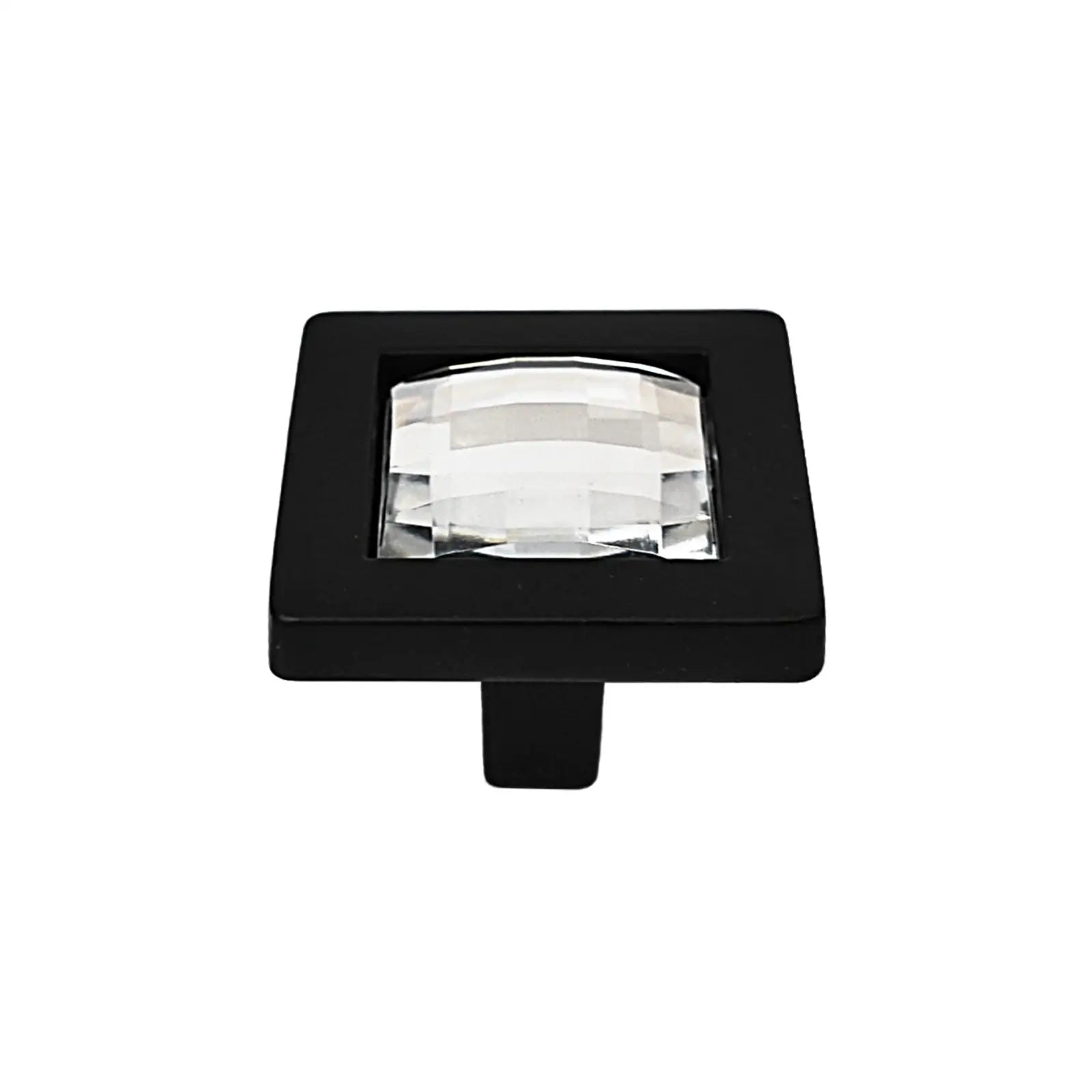 Square Knob Crystal Glass Door Cupboard Drawer Handle - Decor And Decor