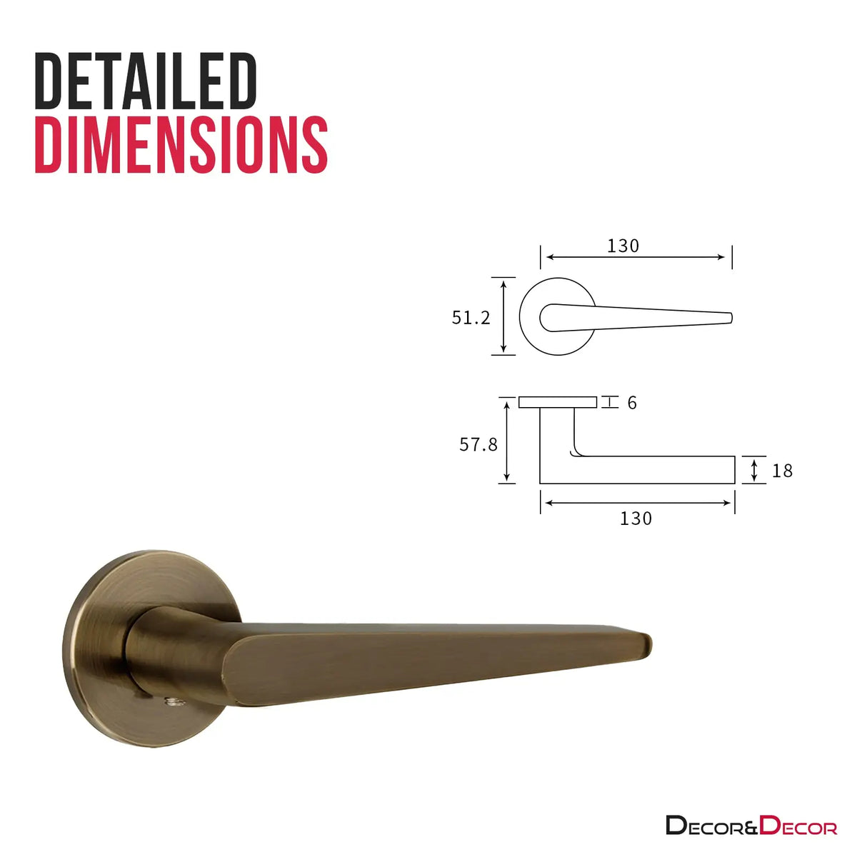 Terra Antique Brass Passage Door Handles - Latch and Hinge Set - & Handle –