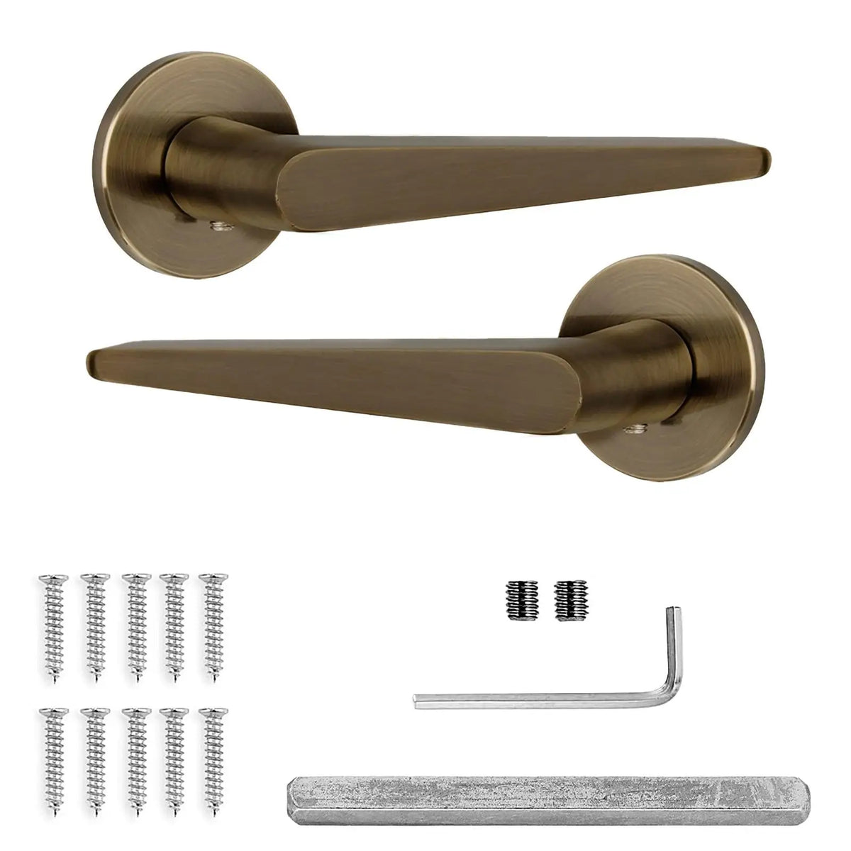 Terra Internal Door Handles - Antique Brass - – Vintage Look