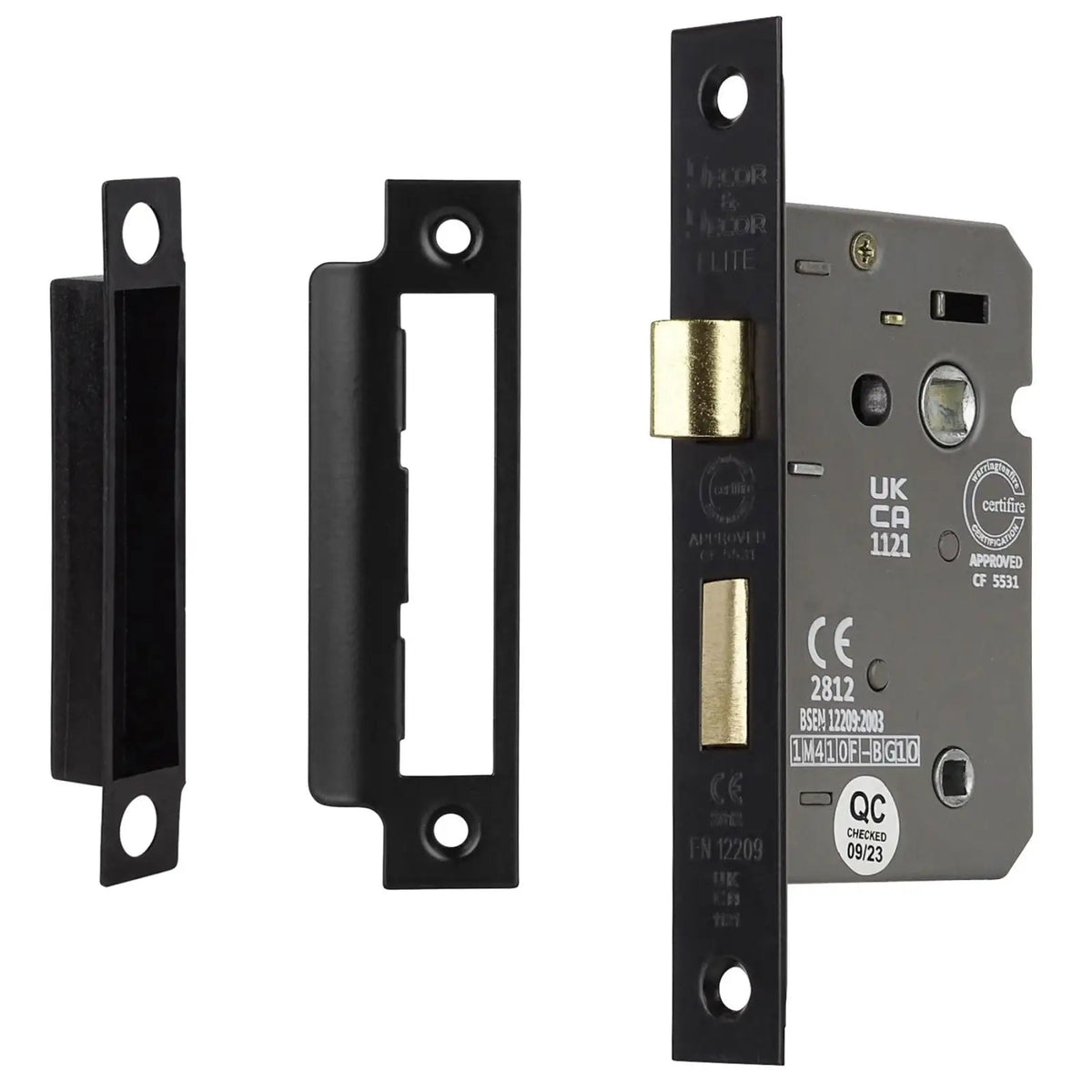 Terra Matt Black Bathroom Door Handles - Kit - Handle Set – Durable & Stylish